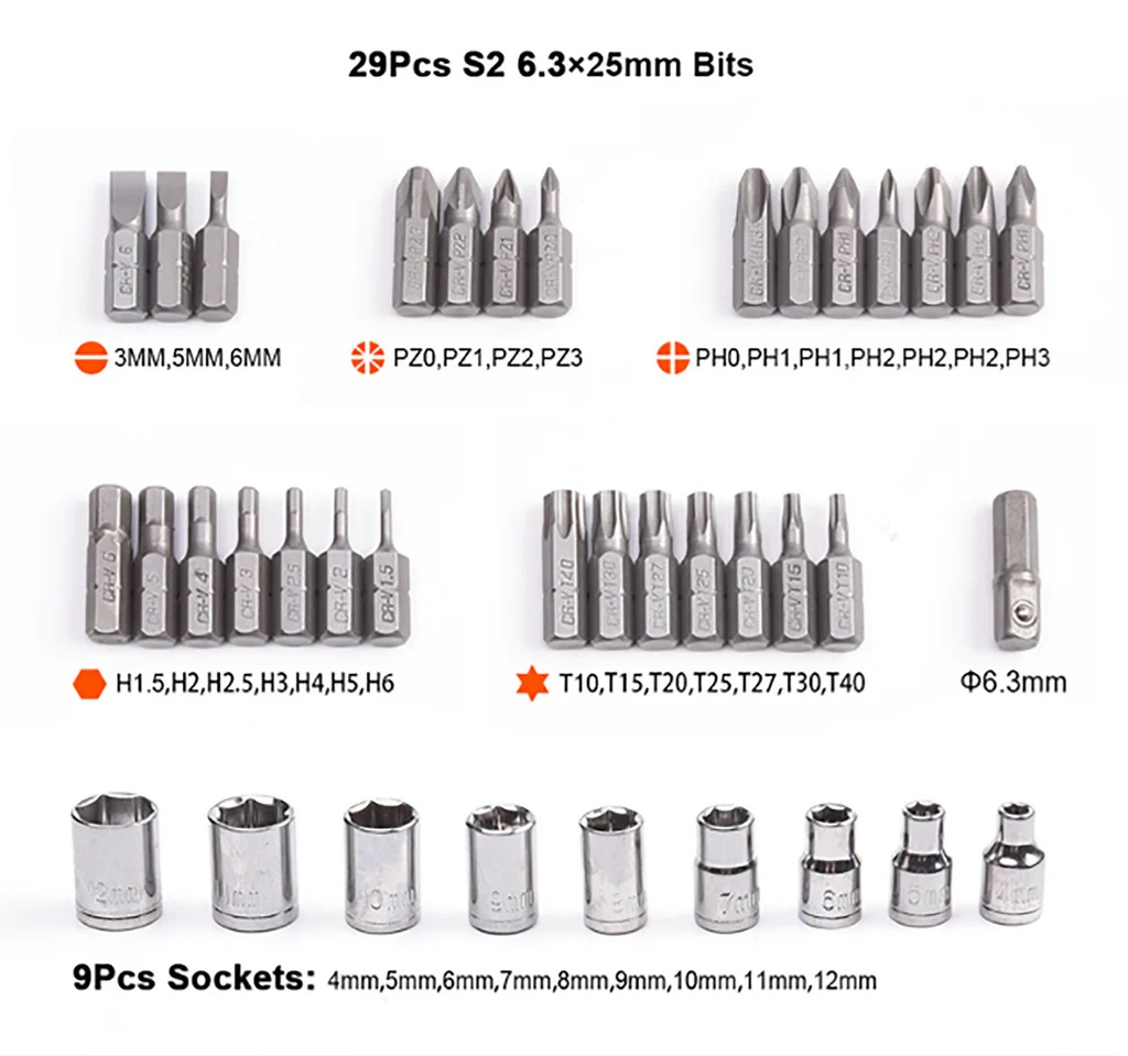 HARDEN 39 Pcs Ratchet Screwdriver Bits & Socket Set; Model: 550939_img_1