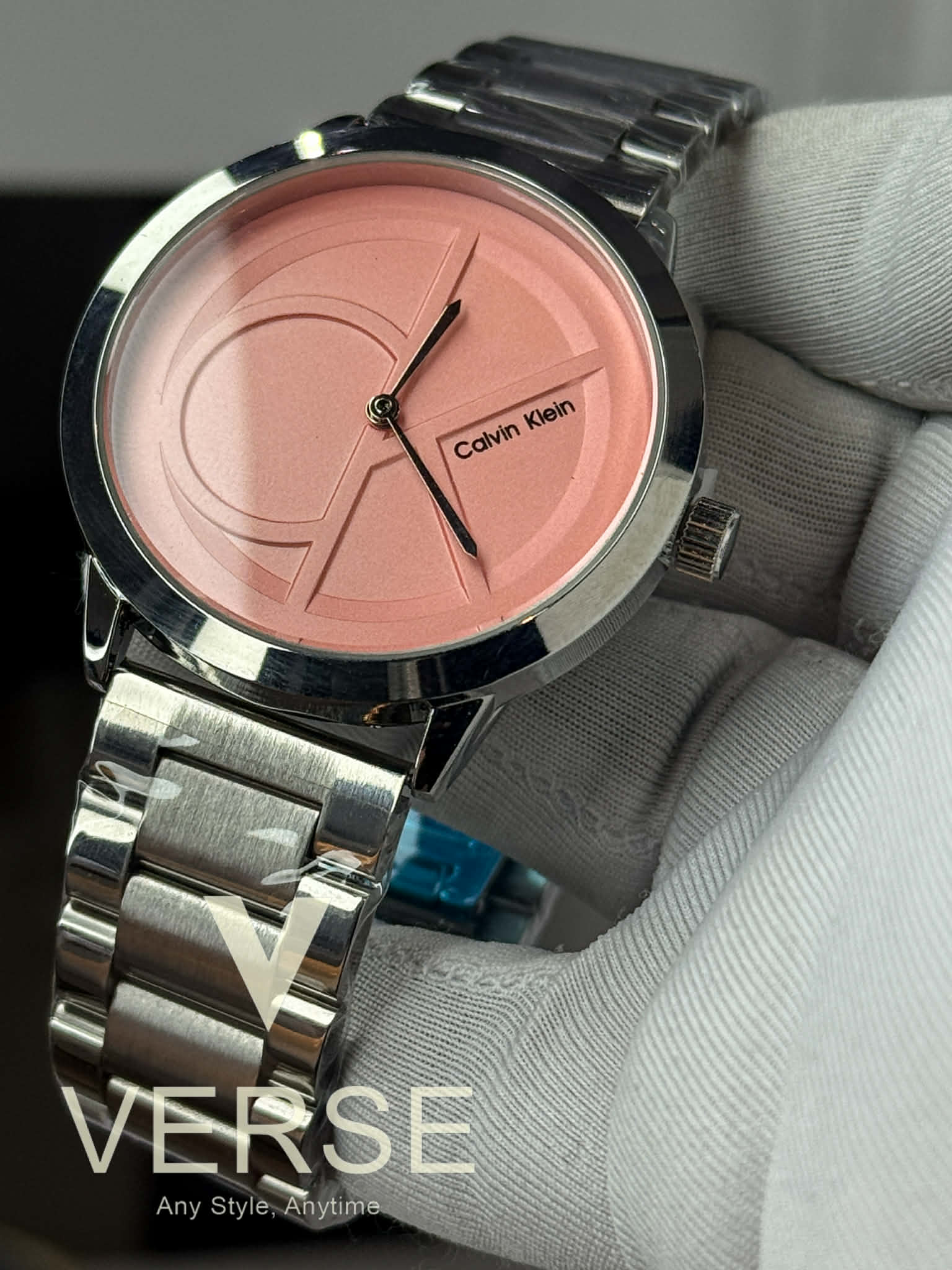 Calvin Klein Minimal Women’s Stainless Steel Watch | Pink Dial