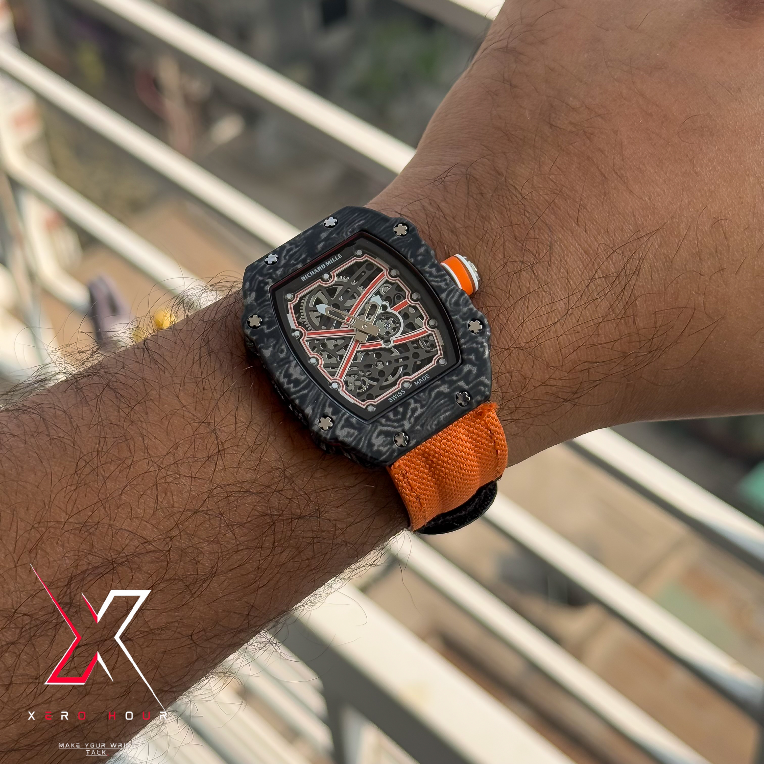 Richard Mille | Super Slim Edition | Nylon Strap | Orange Strap |_img_5