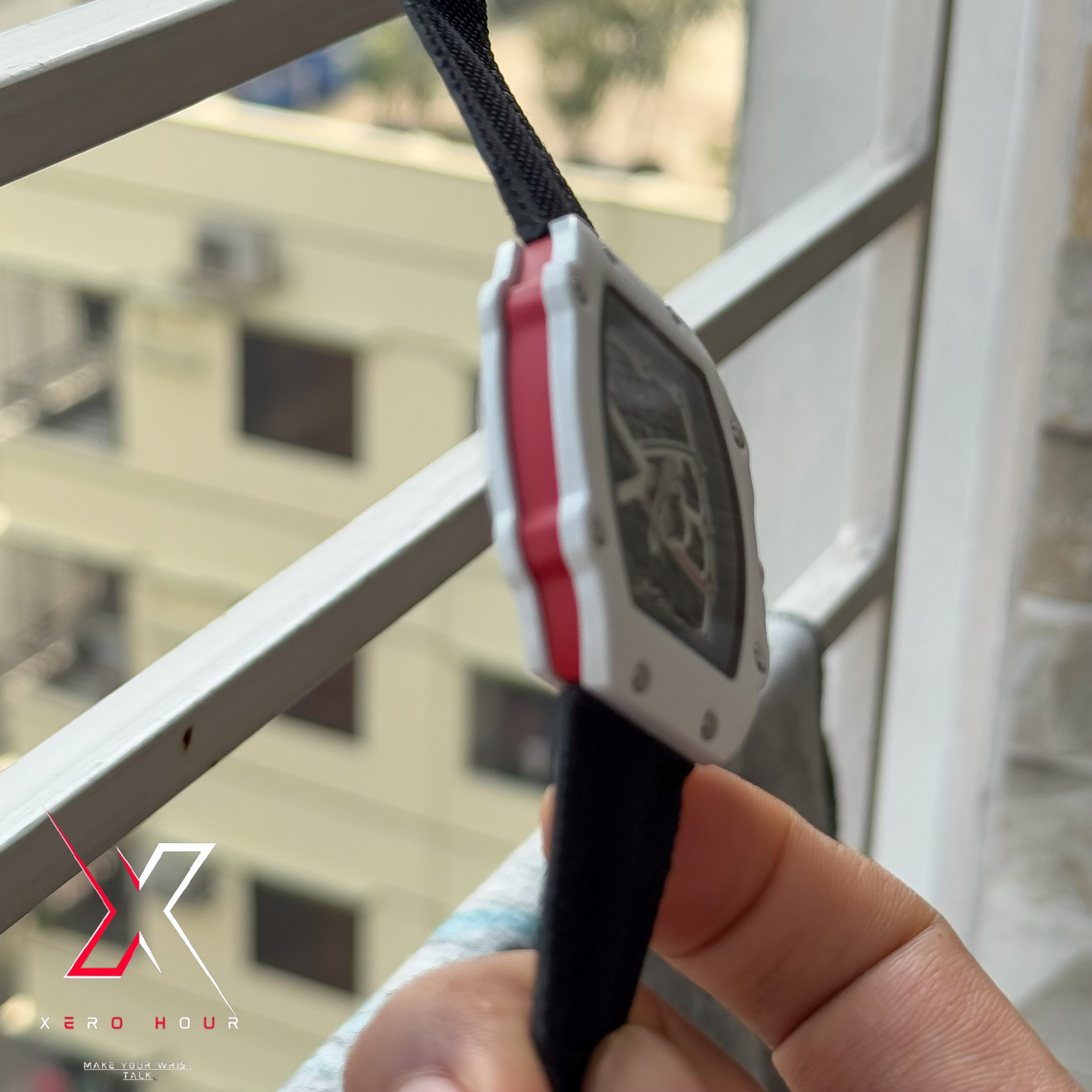 Richard Mille | Super Slim Edition | Nylon Strap | Black White Strap_img_3