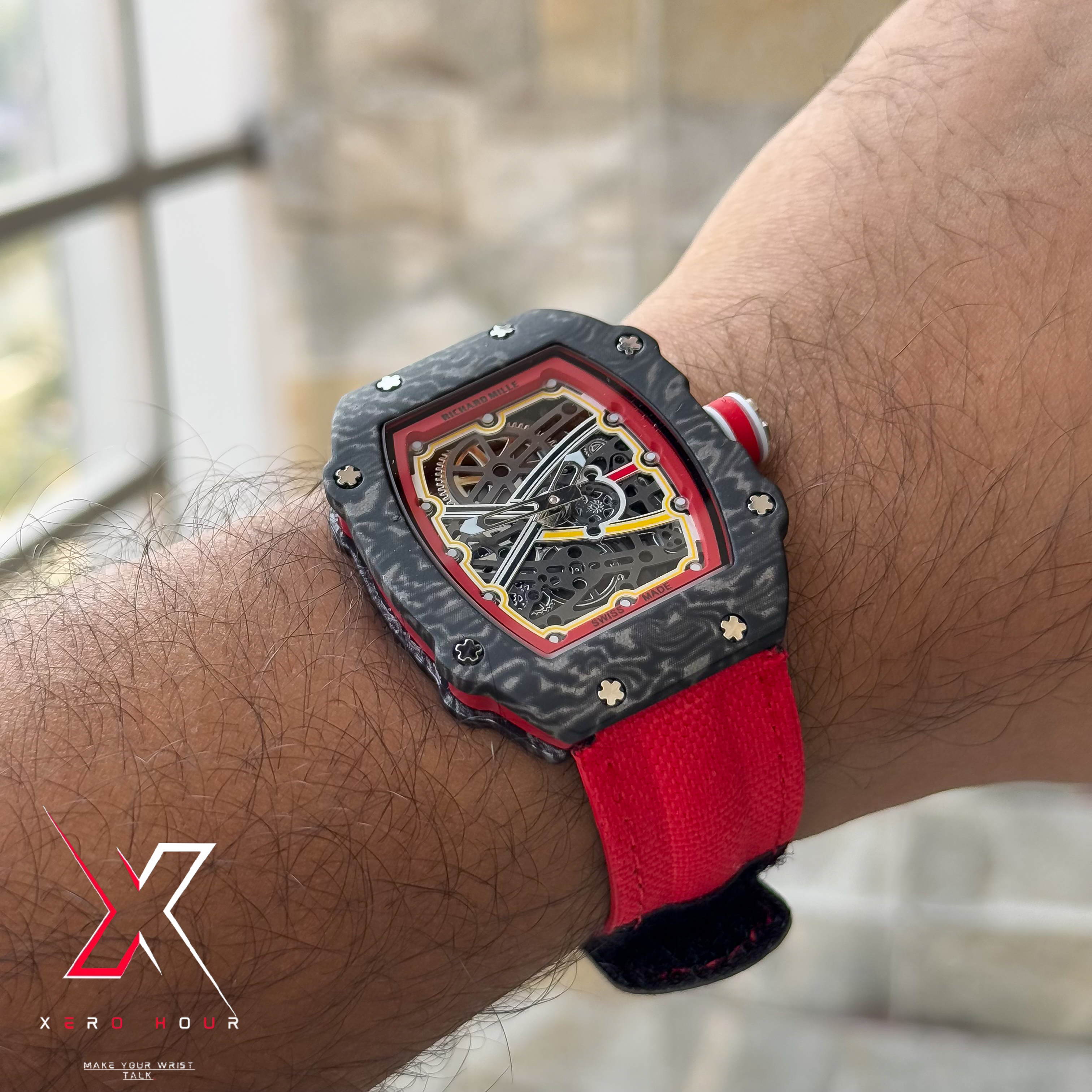 Richard Mille | Super Slim Edition | Nylon Strap | Red Strap_img_1