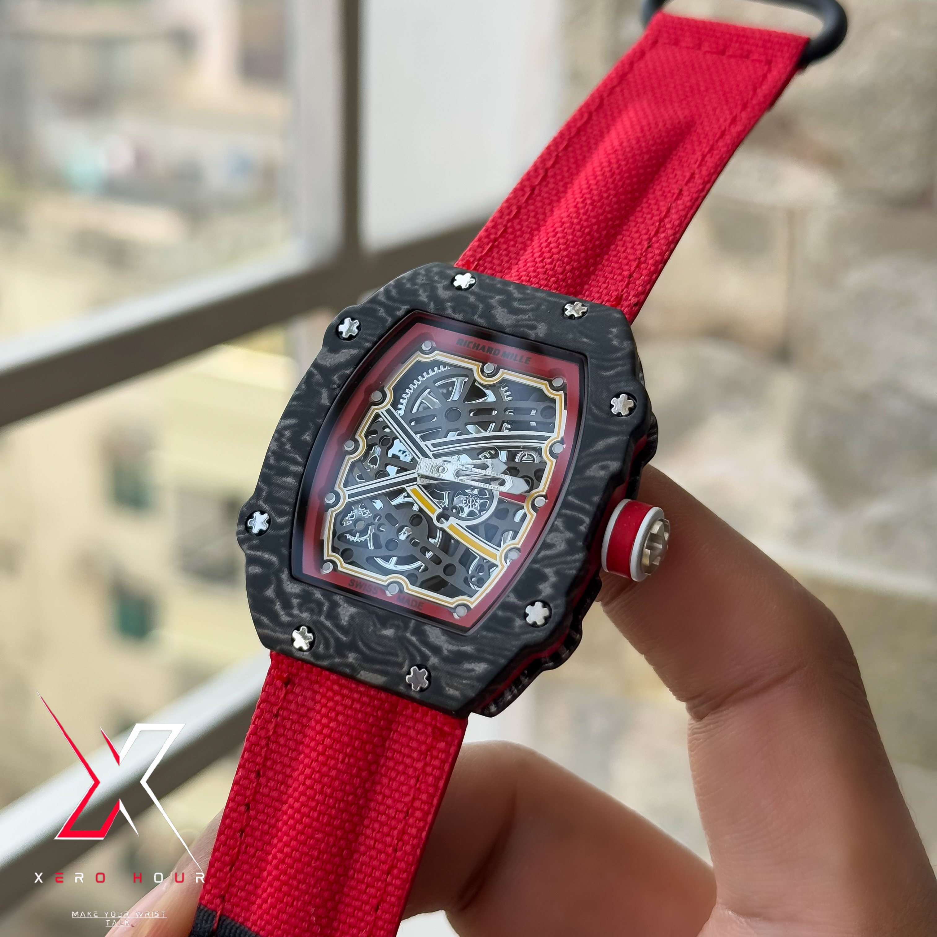 Richard Mille | Super Slim Edition | Nylon Strap | Red Strap_img_2