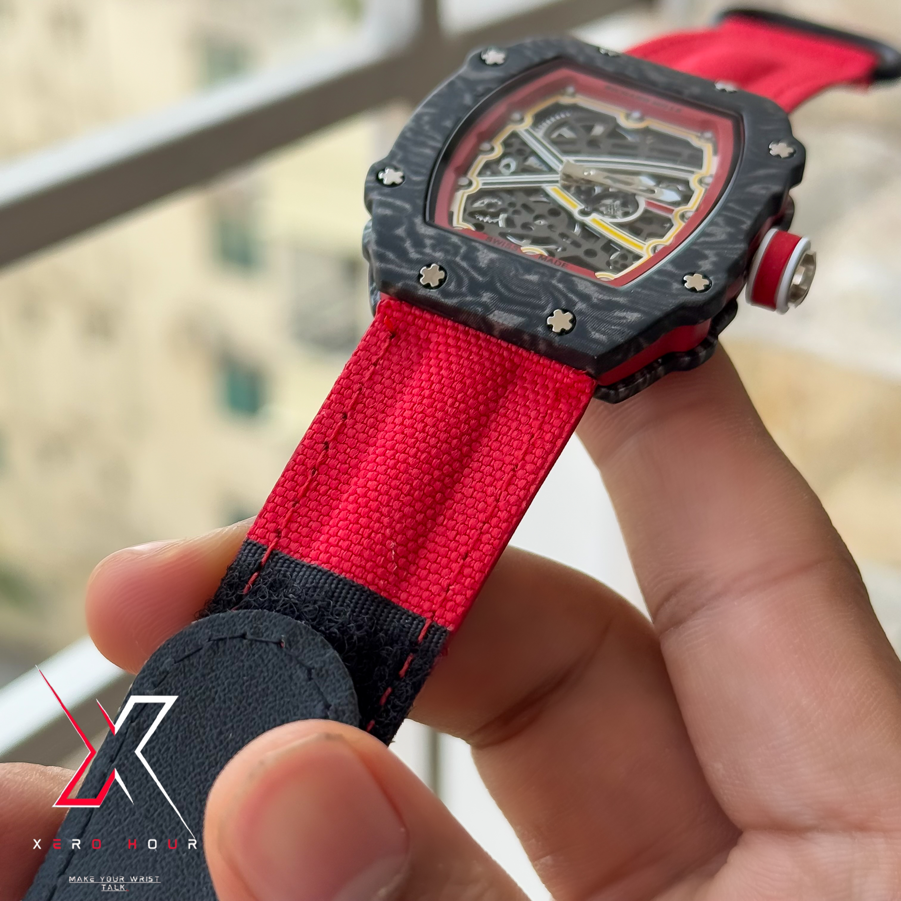 Richard Mille | Super Slim Edition | Nylon Strap | Red Strap_img_4