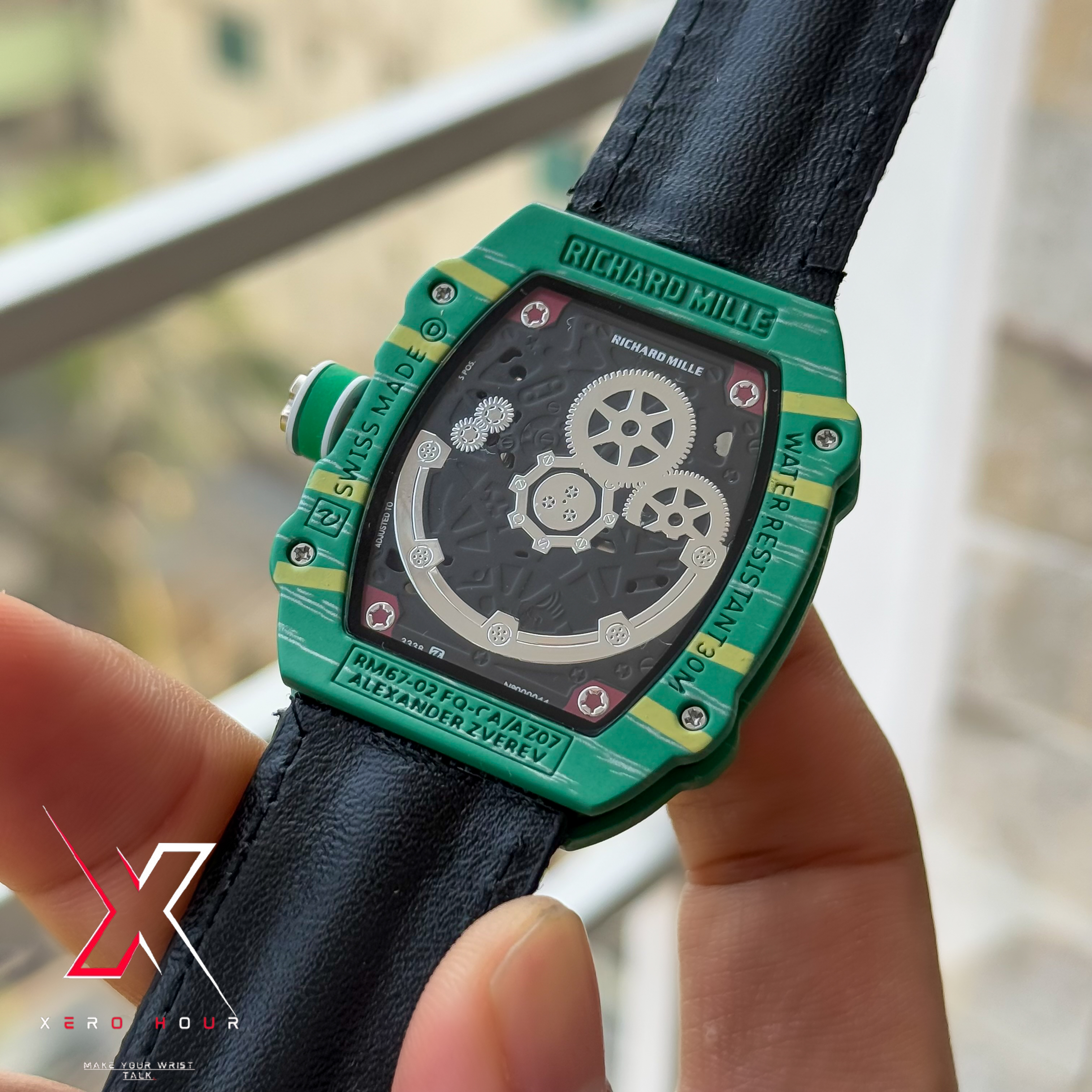 Richard Mille | Super Slim Edition | Nylon Strap | Green Dial_img_7