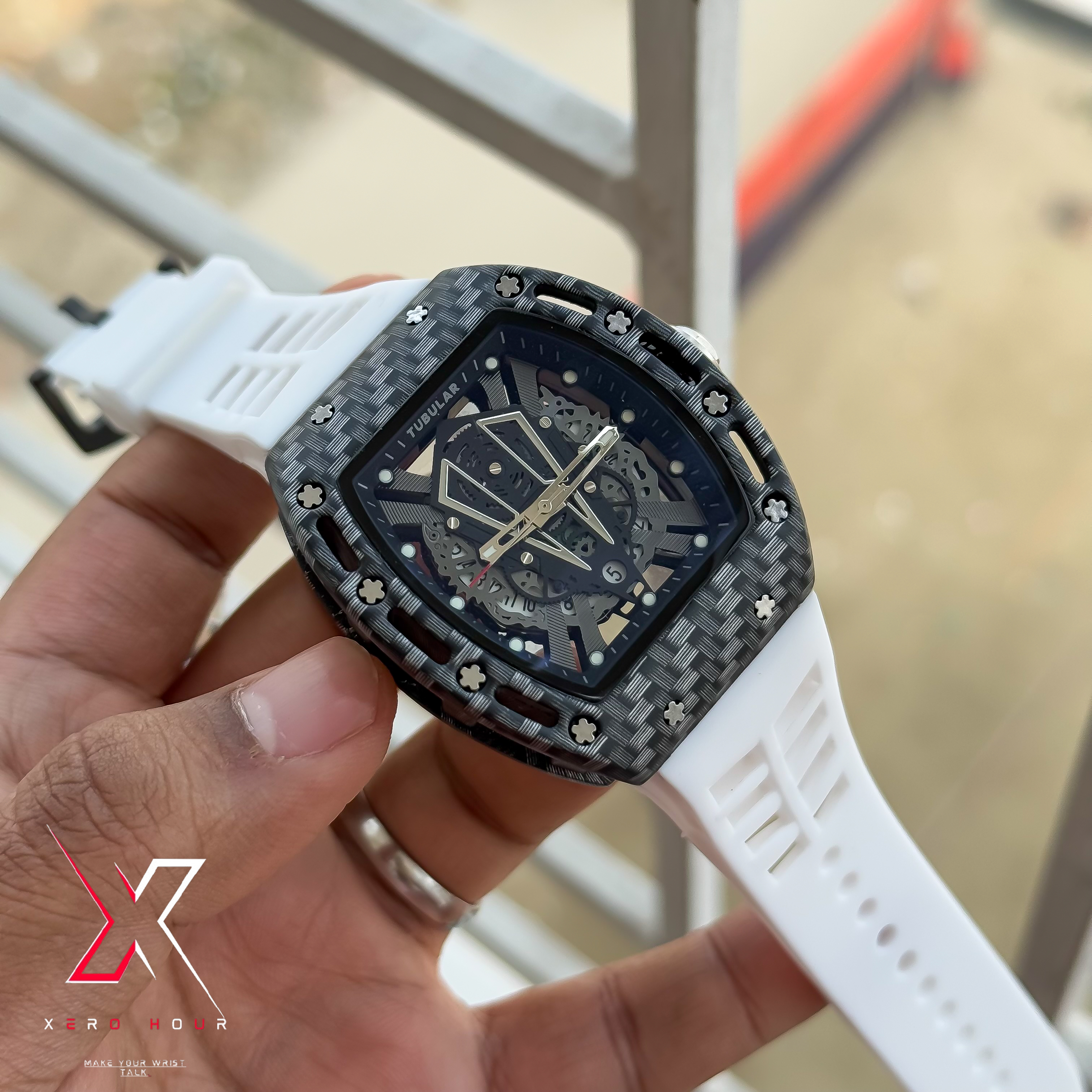 Tubular SILICON | RM Style | White Belt | Carbon Edition