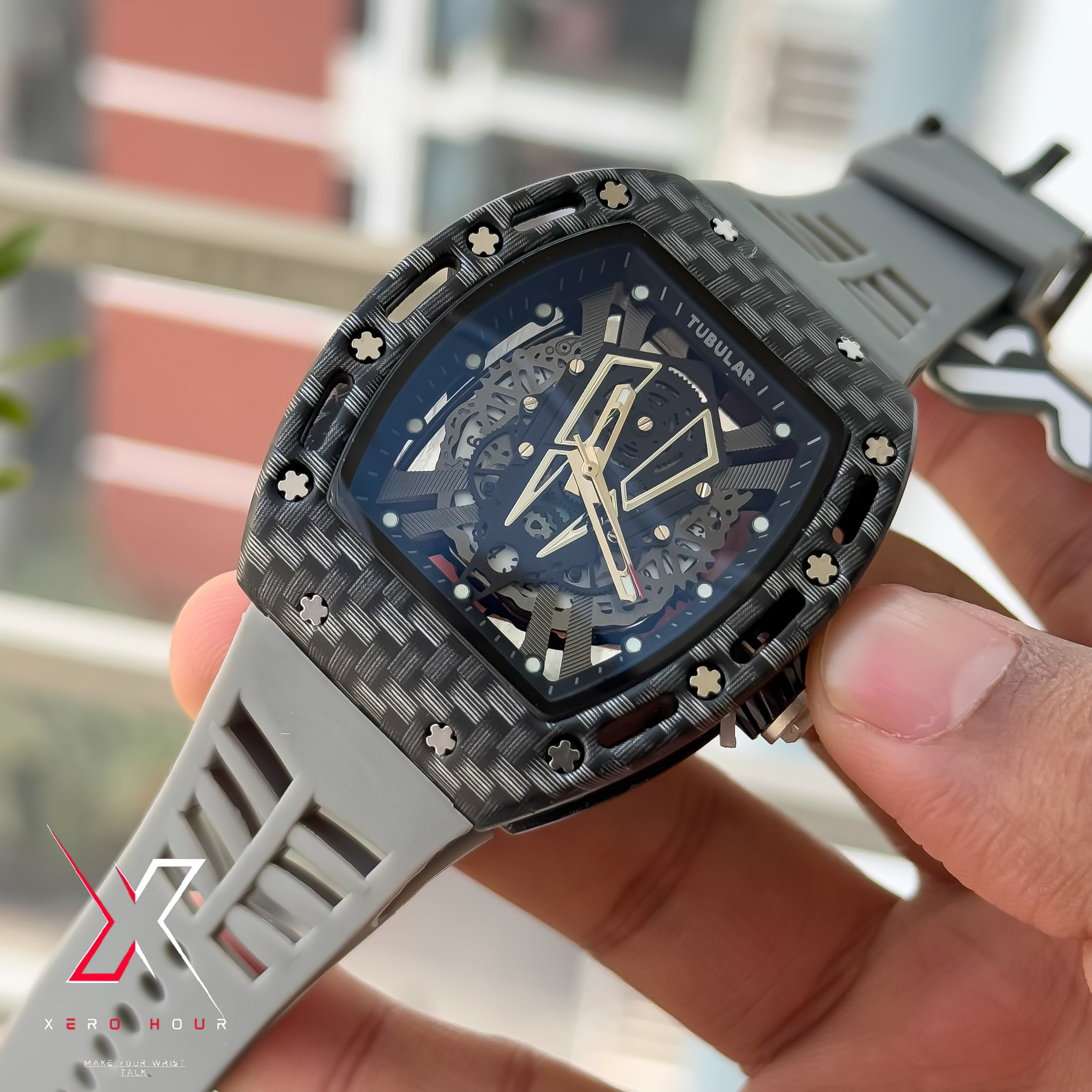 Tubular SILICON | RM Style | Grey Belt | Carbon Edition