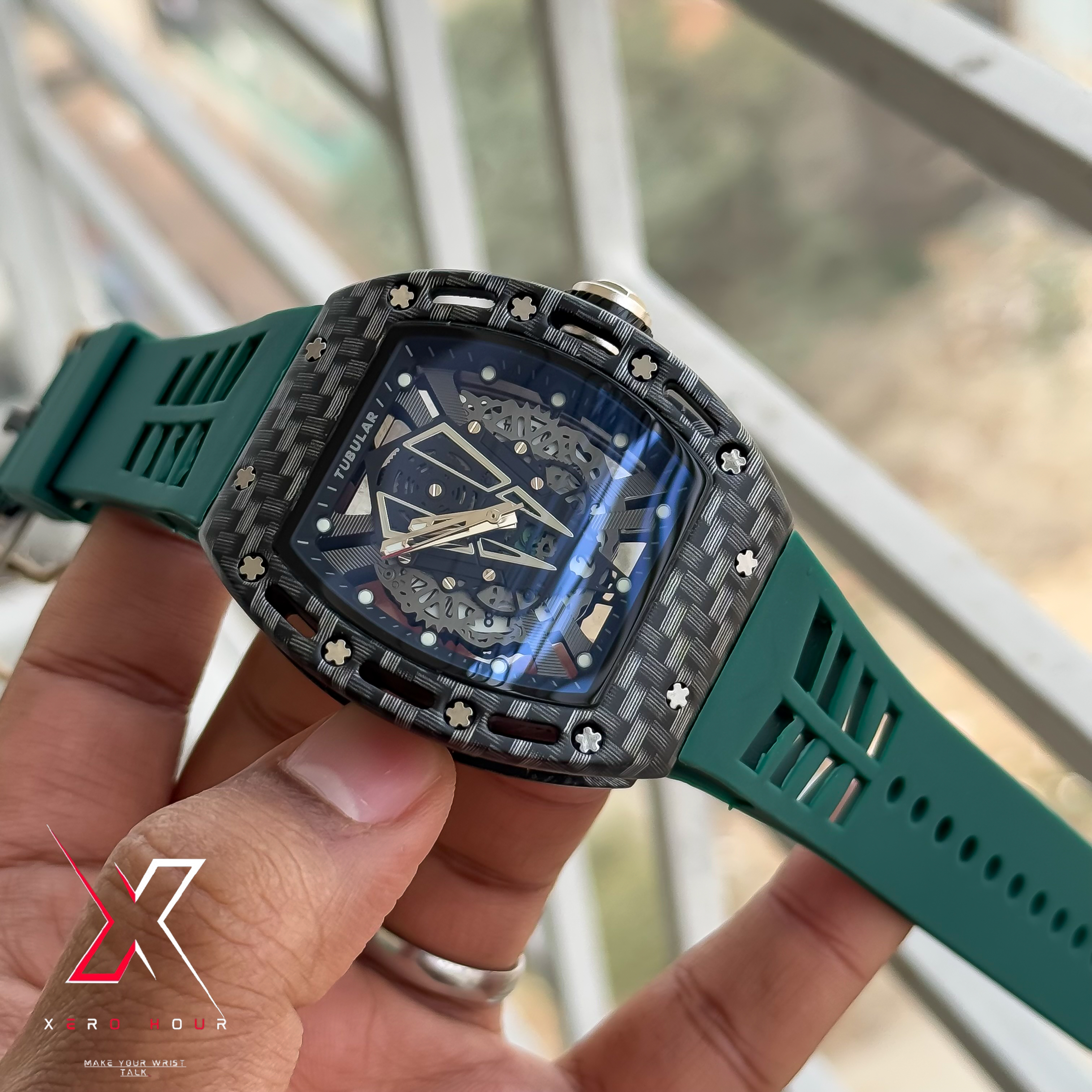 Tubular SILICON | RM Style | Belt | Dark Green | Carbon Edition_img_1