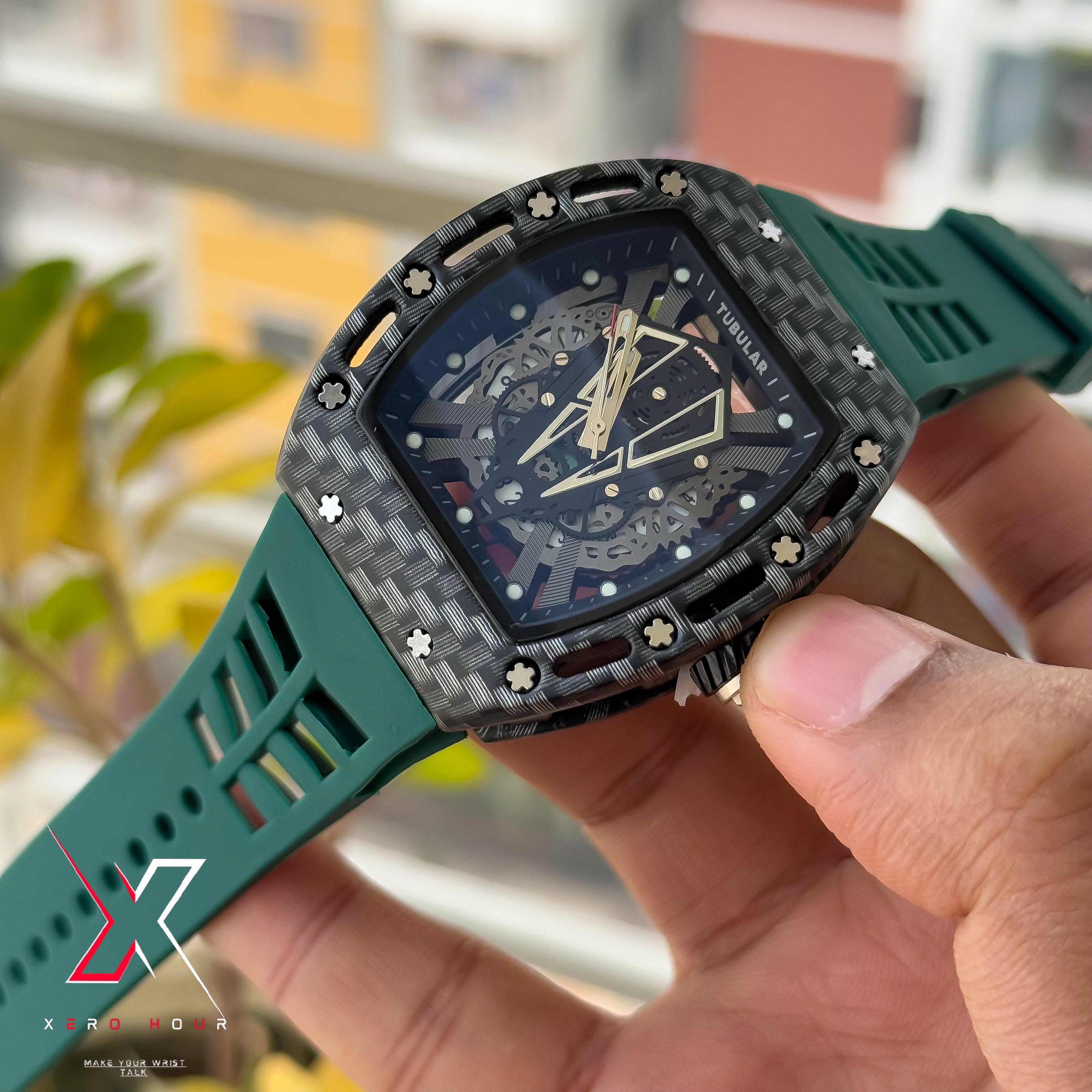 Tubular SILICON | RM Style | Belt | Dark Green | Carbon Edition_img_5