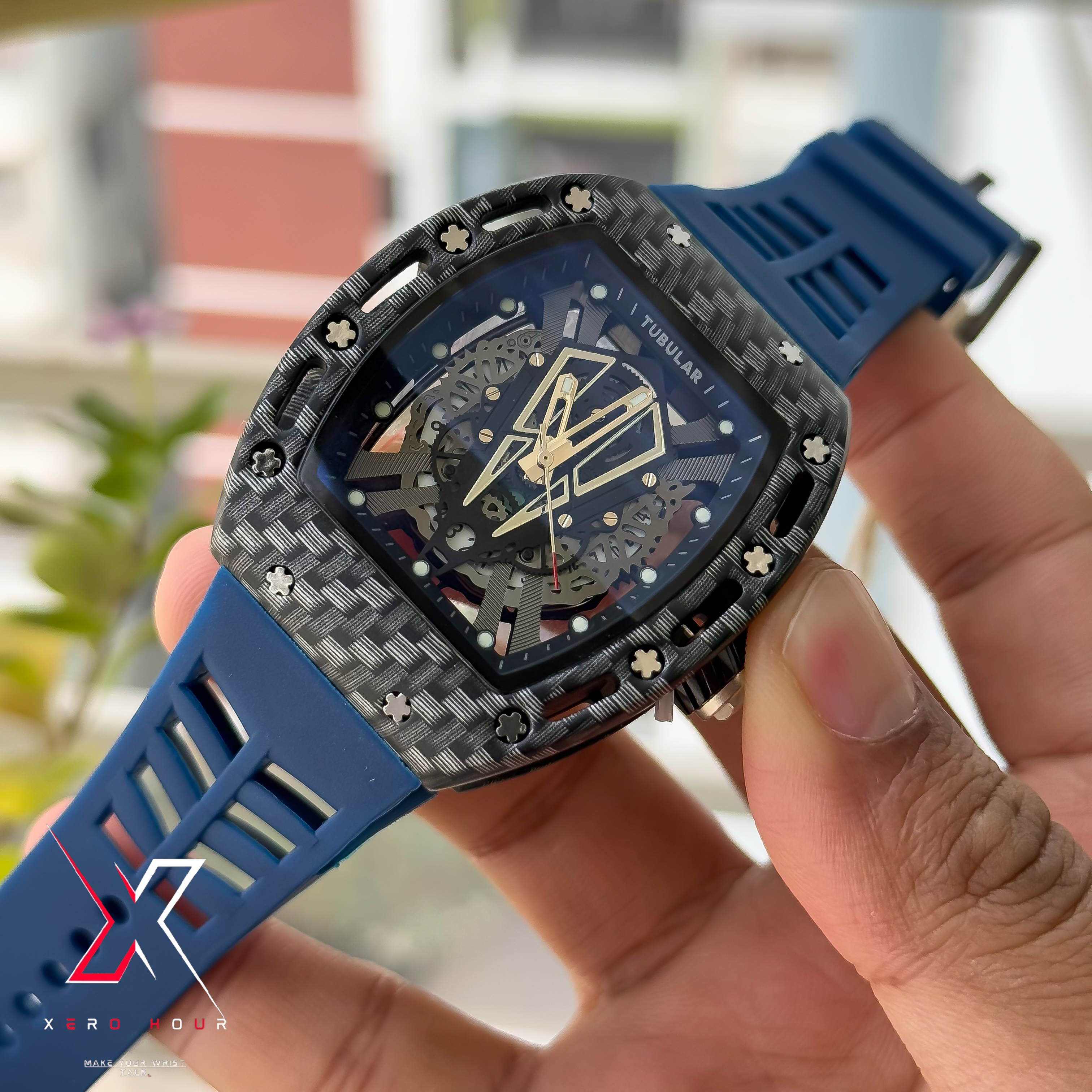 Tubular SILICON | RM Style | Dark BLue Belt | Carbon Edition