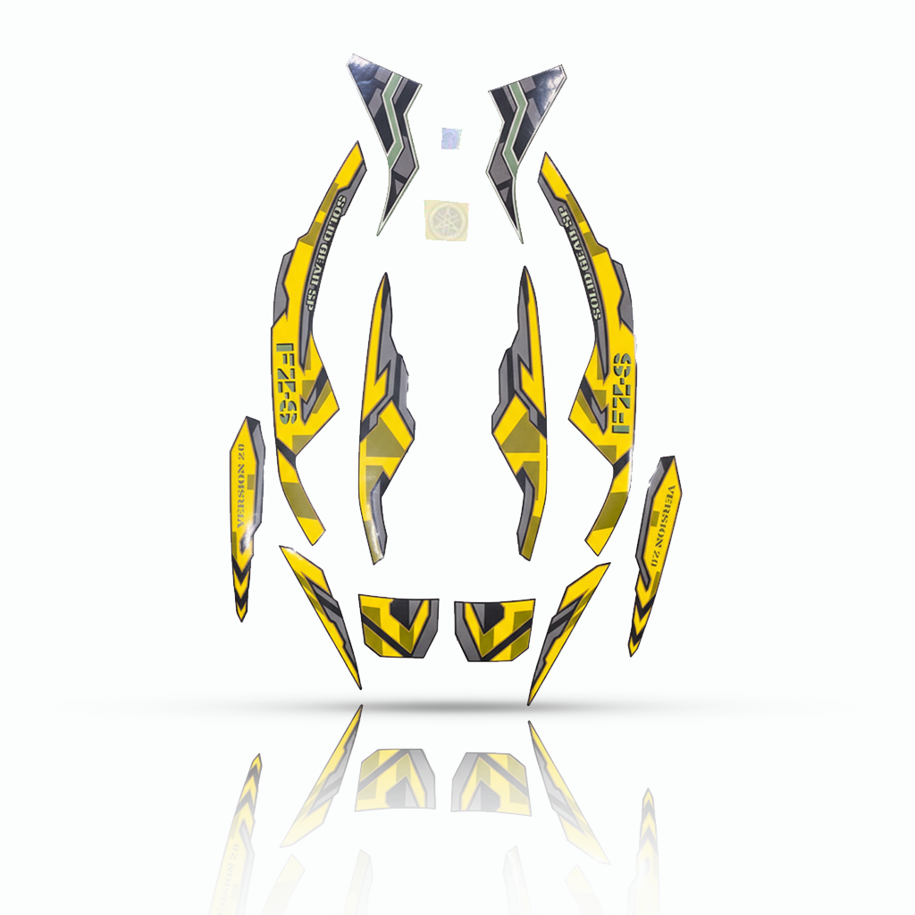 Full Set Sticker for Yamaha FZS V2 (Battle Green) bike._img_0