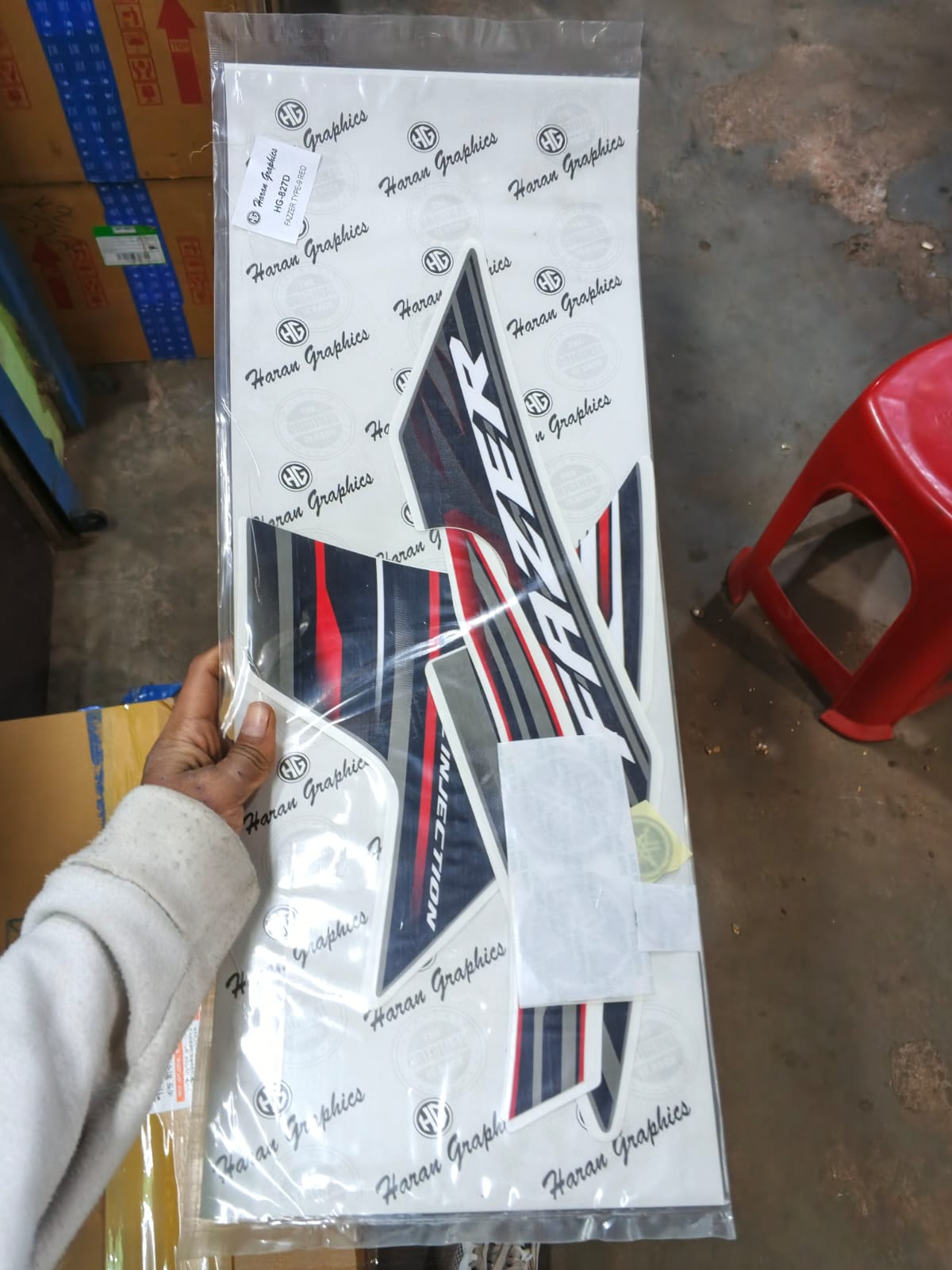 Full Set Sticker for Yamaha Fazer V2 (Red Colour) bike._img_2