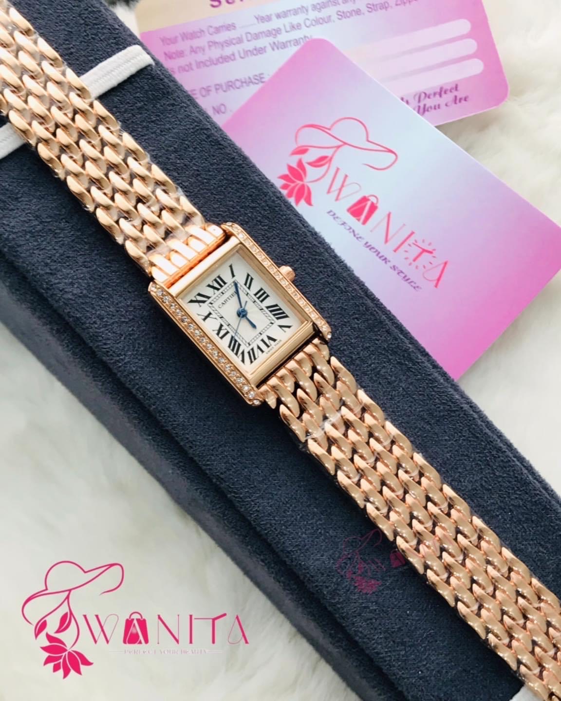 Premium Cartier Ladies Rosegold Watch