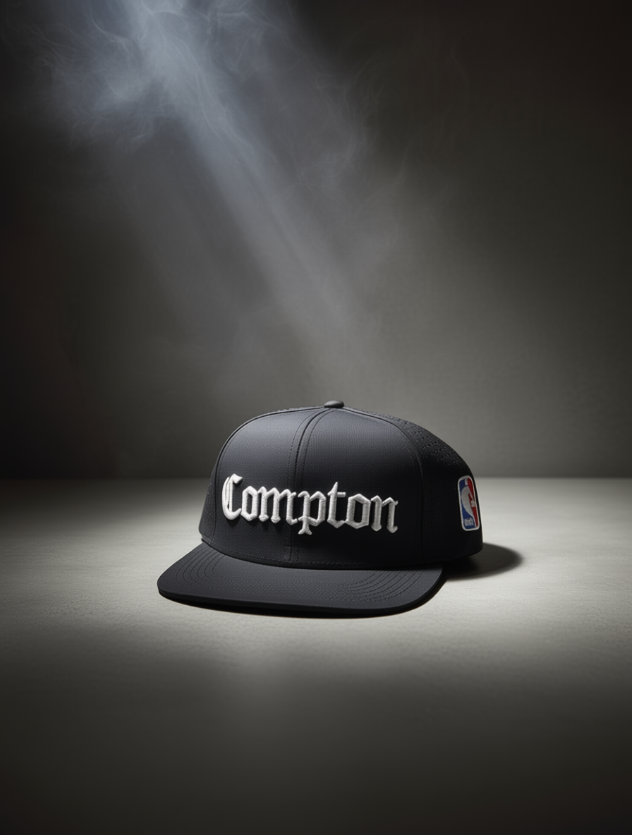 Compton Cap – Premium Stylish Flat Cap in Nightfall Black, Misty Ash & Oceanic Blue Brandz X_img_0