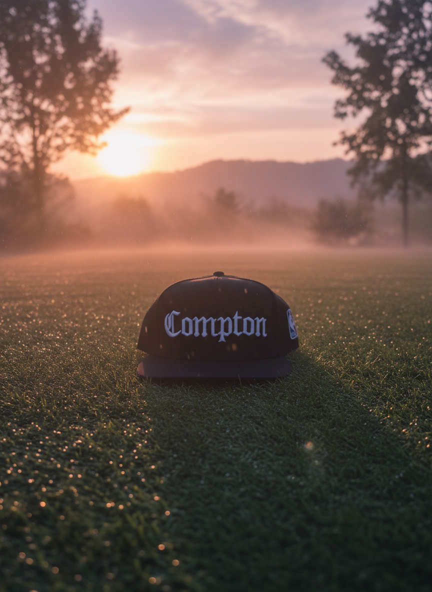 Compton Cap – Premium Stylish Flat Cap in Nightfall Black, Misty Ash & Oceanic Blue Brandz X_img_1