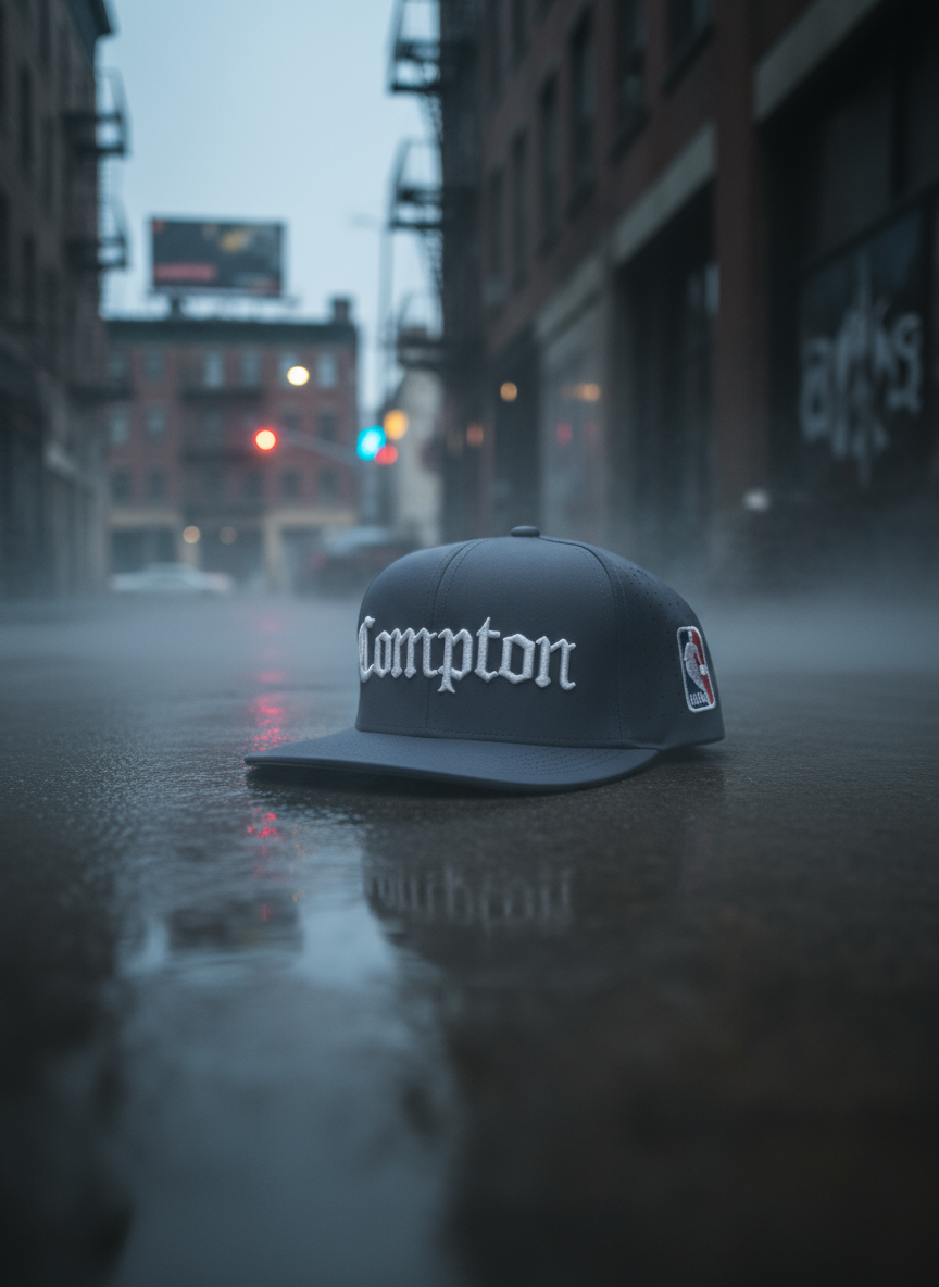 Compton Cap – Premium Stylish Flat Cap in Nightfall Black, Misty Ash & Oceanic Blue Brandz X_img_5