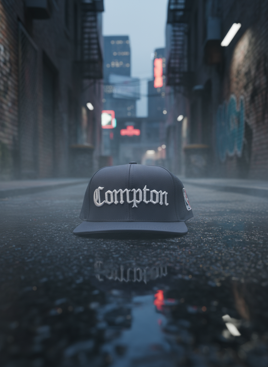 Compton Cap – Premium Stylish Flat Cap in Nightfall Black, Misty Ash & Oceanic Blue Brandz X_img_6