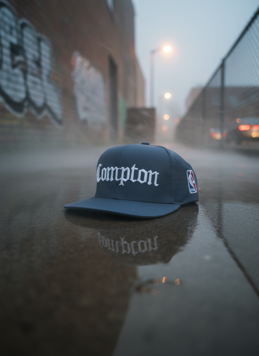 Compton Cap – Premium Stylish Flat Cap in Nightfall Black, Misty Ash & Oceanic Blue Brandz X_img_8