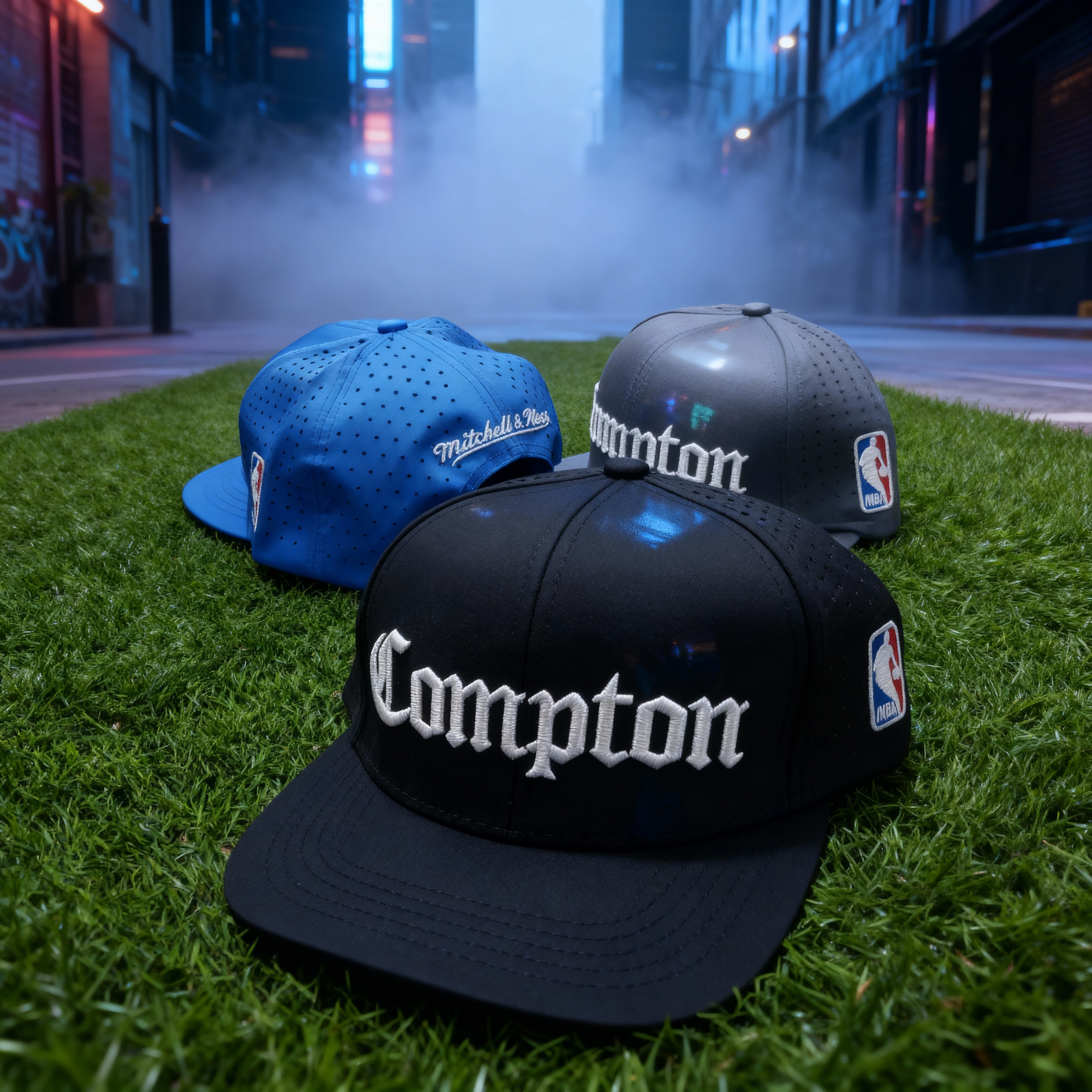 Compton Cap – Premium Stylish Flat Cap in Nightfall Black, Misty Ash & Oceanic Blue Brandz X_img_13