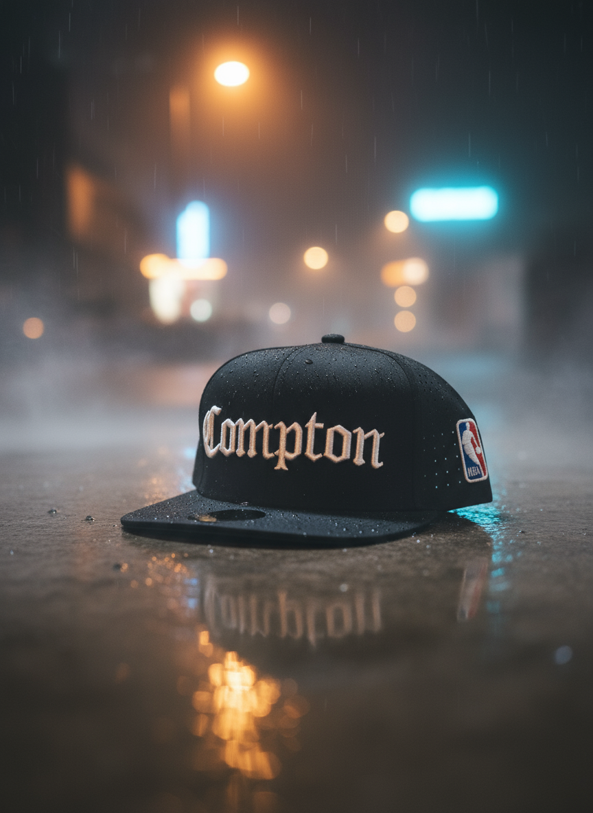 Compton Cap – Premium Stylish Flat Cap in Nightfall Black, Misty Ash & Oceanic Blue Brandz X_img_12