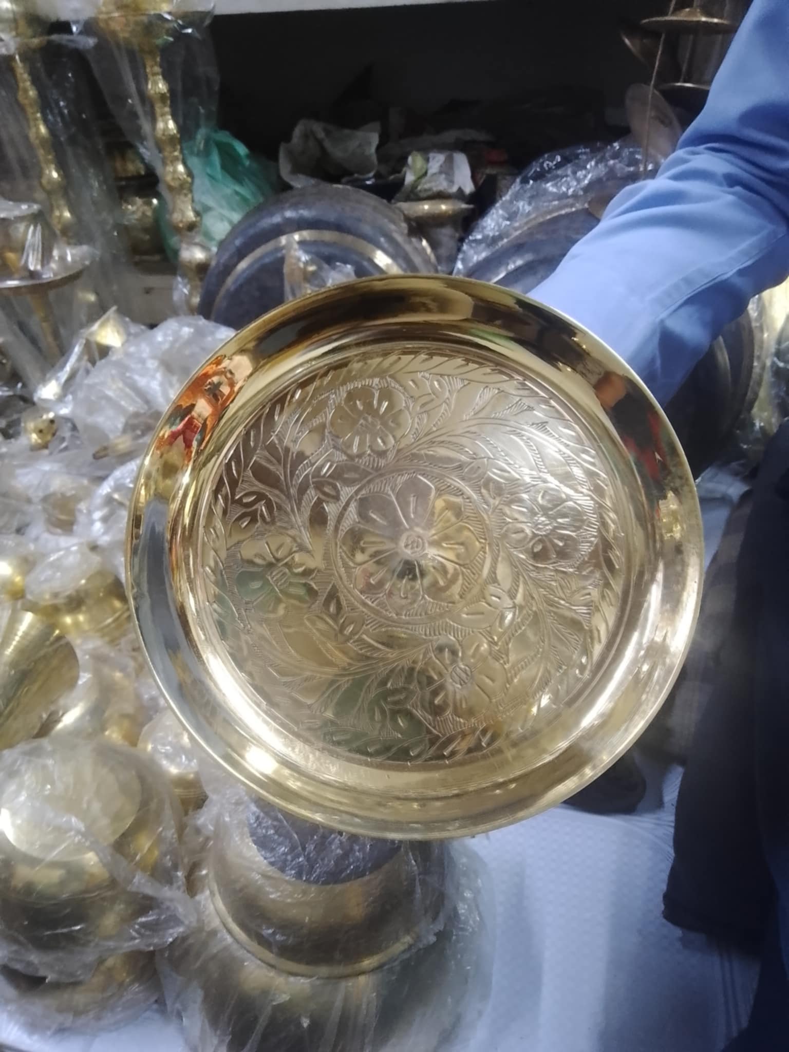 পিতলের নকশা থালা - Image 1