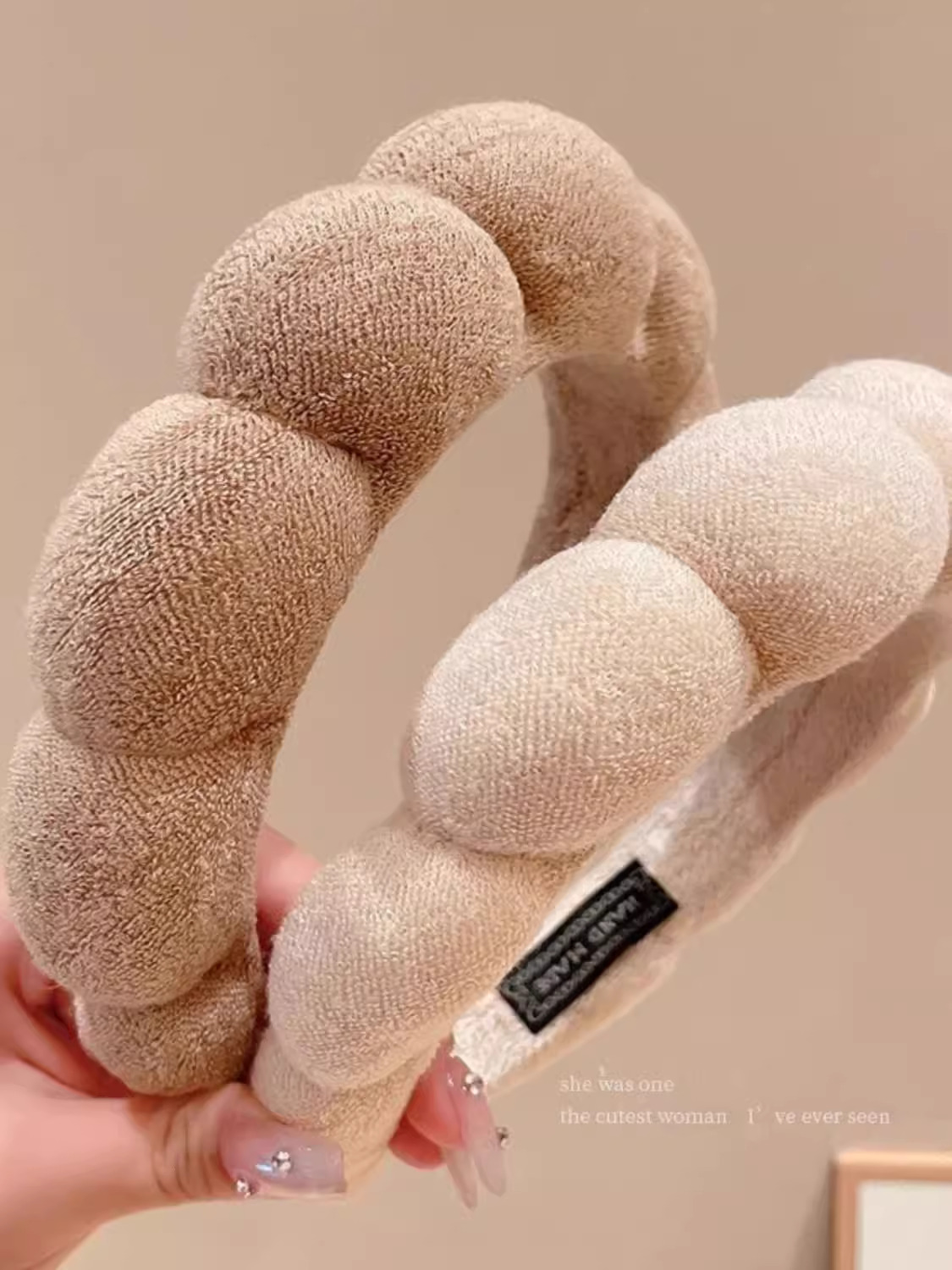 SHEIN Style Hair Band Imported Style Soft Cloud Sponge High Cranial Top Hair Hoop_img_2