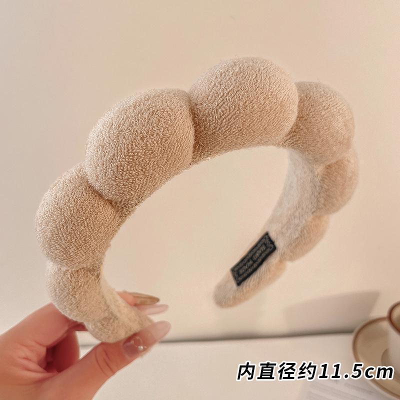 SHEIN Style Hair Band Imported Style Soft Cloud Sponge High Cranial Top Hair Hoop_img_5