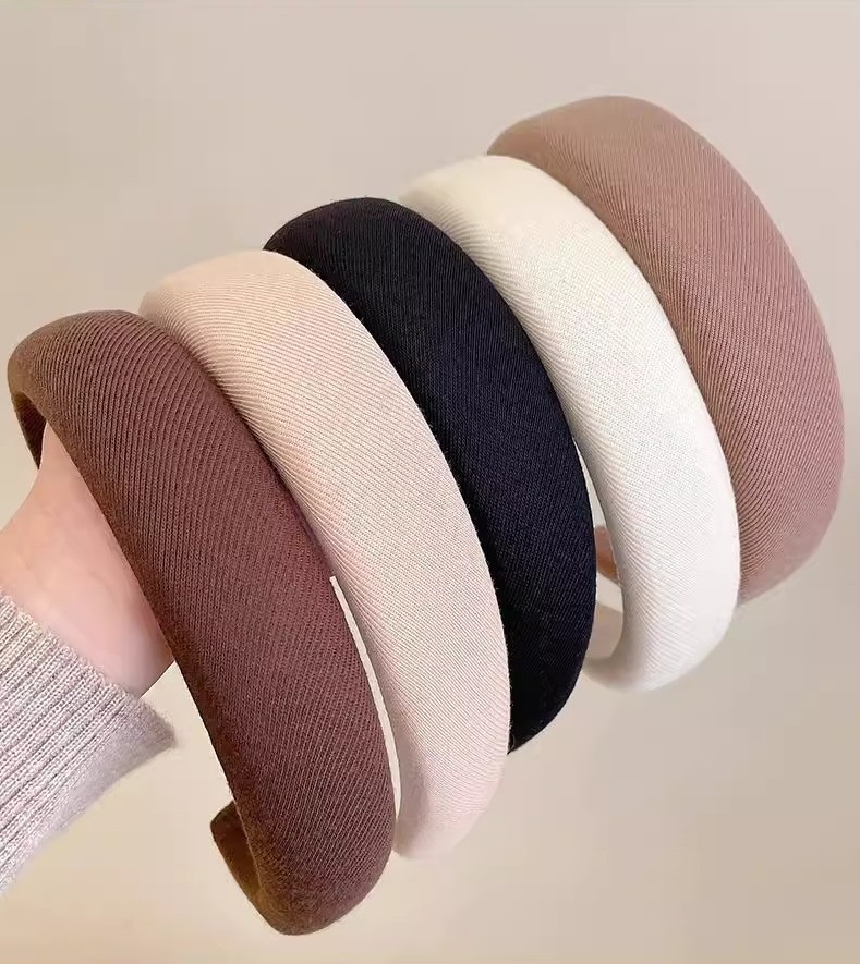 SHEIN Style Hair Band Imported Sponge Face Wash Hair Band Women's Autumn and Winter Hand Made Best Quality_img_0