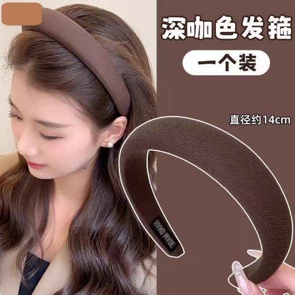 SHEIN Style Hair Band Imported Sponge Face Wash Hair Band Women's Autumn and Winter Hand Made Best Quality_img_3