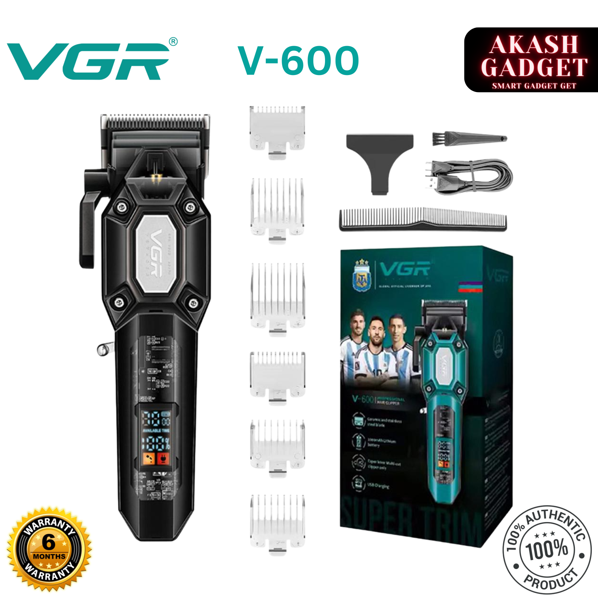 VGR V-600 Professional Hair Clipper and Beard Trimmer Salon Use for Men_img_0
