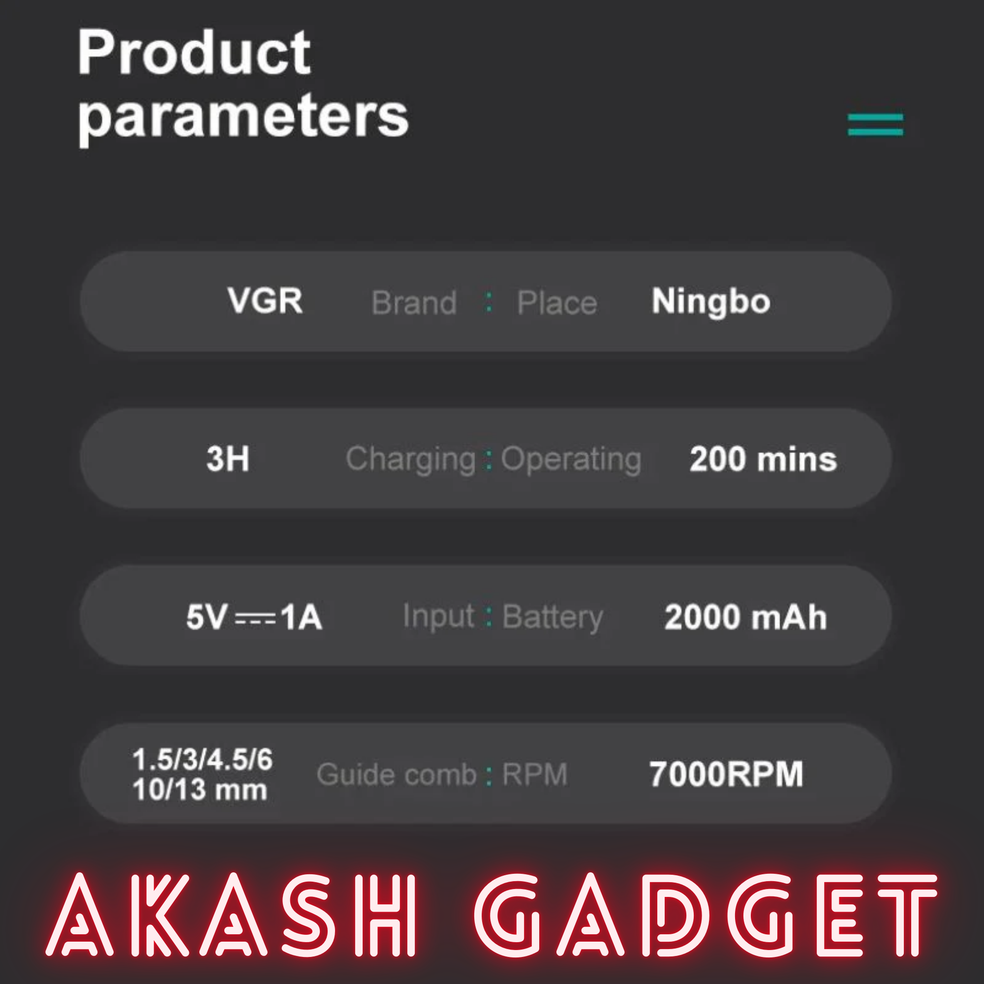 VGR V-600 Professional Hair Clipper and Beard Trimmer Salon Use for Men_img_13