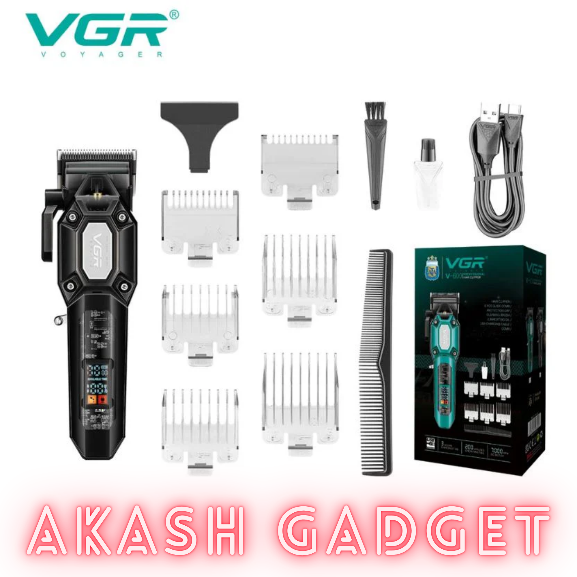 VGR V-600 Professional Hair Clipper and Beard Trimmer Salon Use for Men