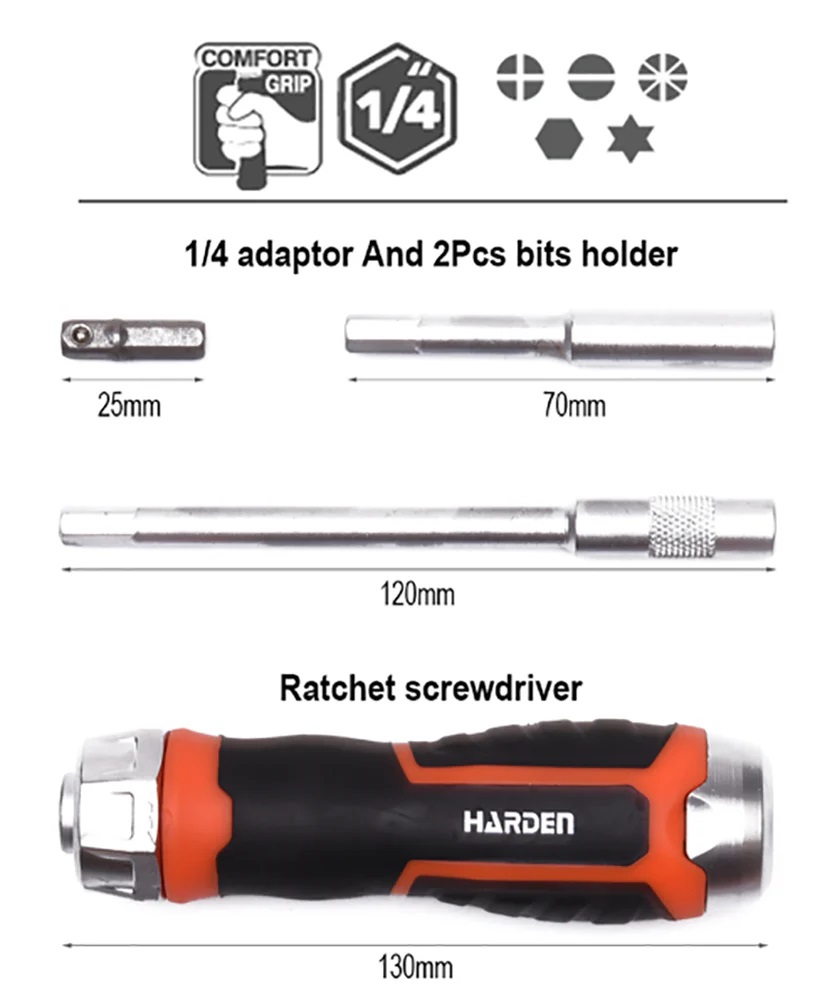HARDEN 47Pcs Ratchet Screwdriver Set; 551247_img_2