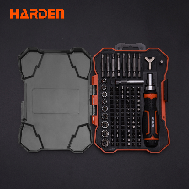 HARDEN 105Pcs Ratchet Screwdriver & Bits Set With Handle Multifunctional Screw Driver High Quality Precision 551105_img_1