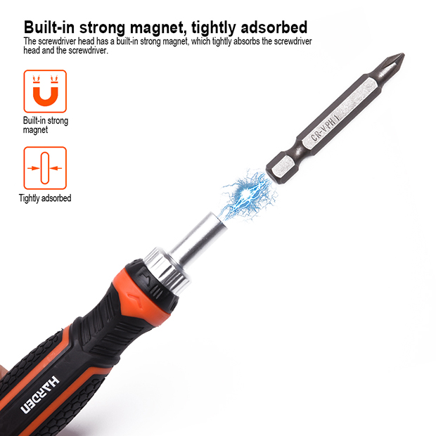 HARDEN 105Pcs Ratchet Screwdriver & Bits Set With Handle Multifunctional Screw Driver High Quality Precision 551105_img_2