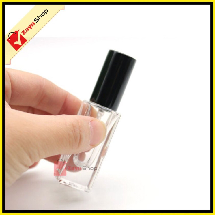 Empty Bottle Square shape 5ml Refillable Spray Atomizer Transparent Glass Random Color 1p_img_0