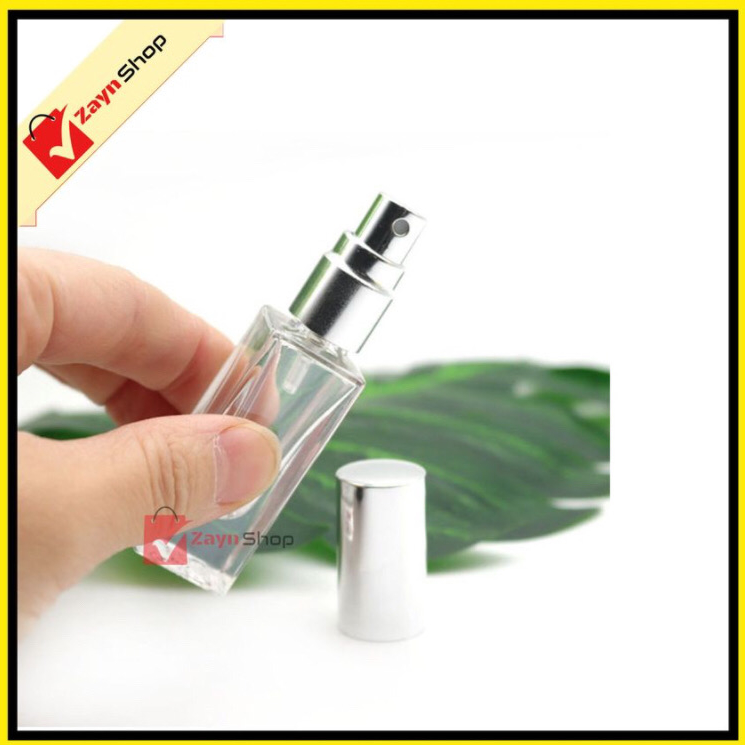 Empty Bottle Square shape 5ml Refillable Spray Atomizer Transparent Glass Random Color 1p_img_1