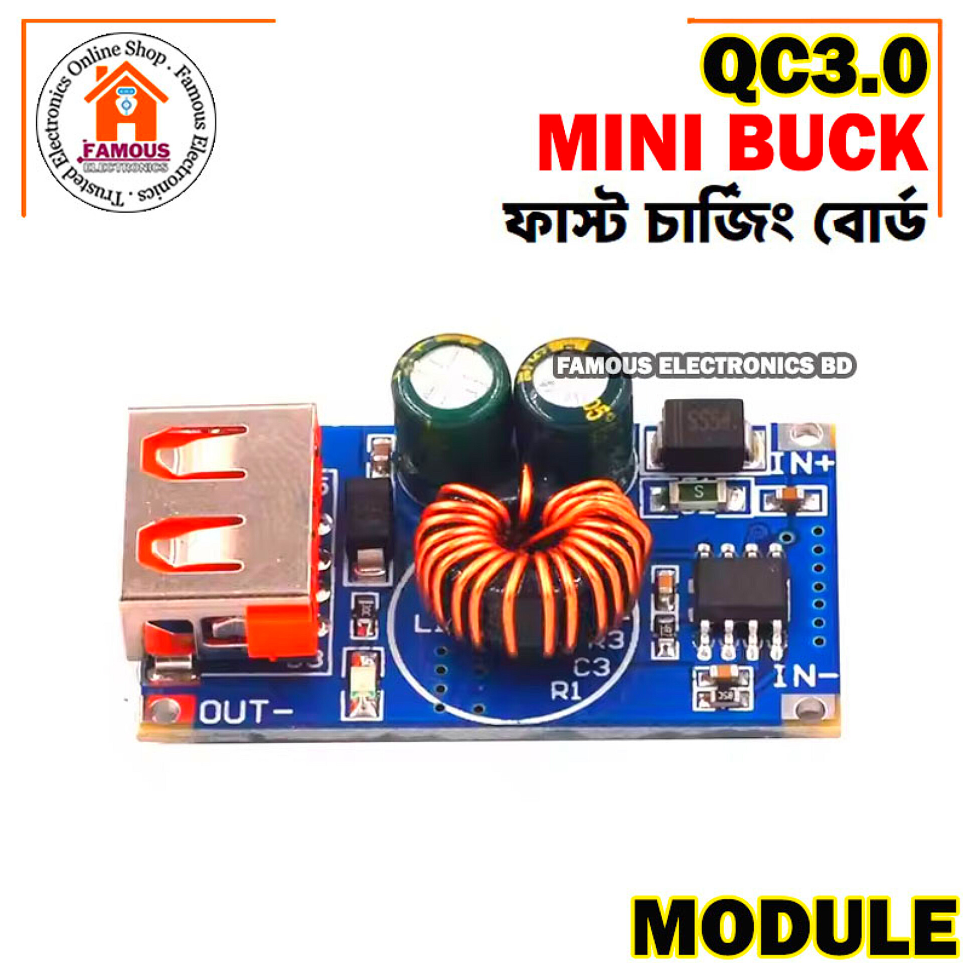 USB QC Mini Step-Down Quick Charge QC2.0 QC3.0 Fast Charging Module_img_6