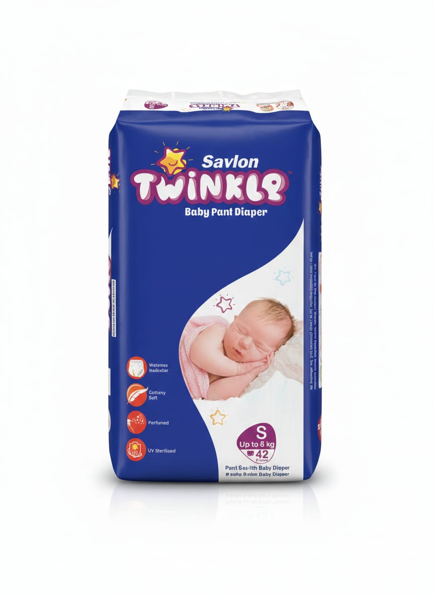 টুইংকেল বেবি প্যান্ট ডায়াপার (Twinkle Baby Pant Diaper S (0-8 kg) - 42 pcs)
