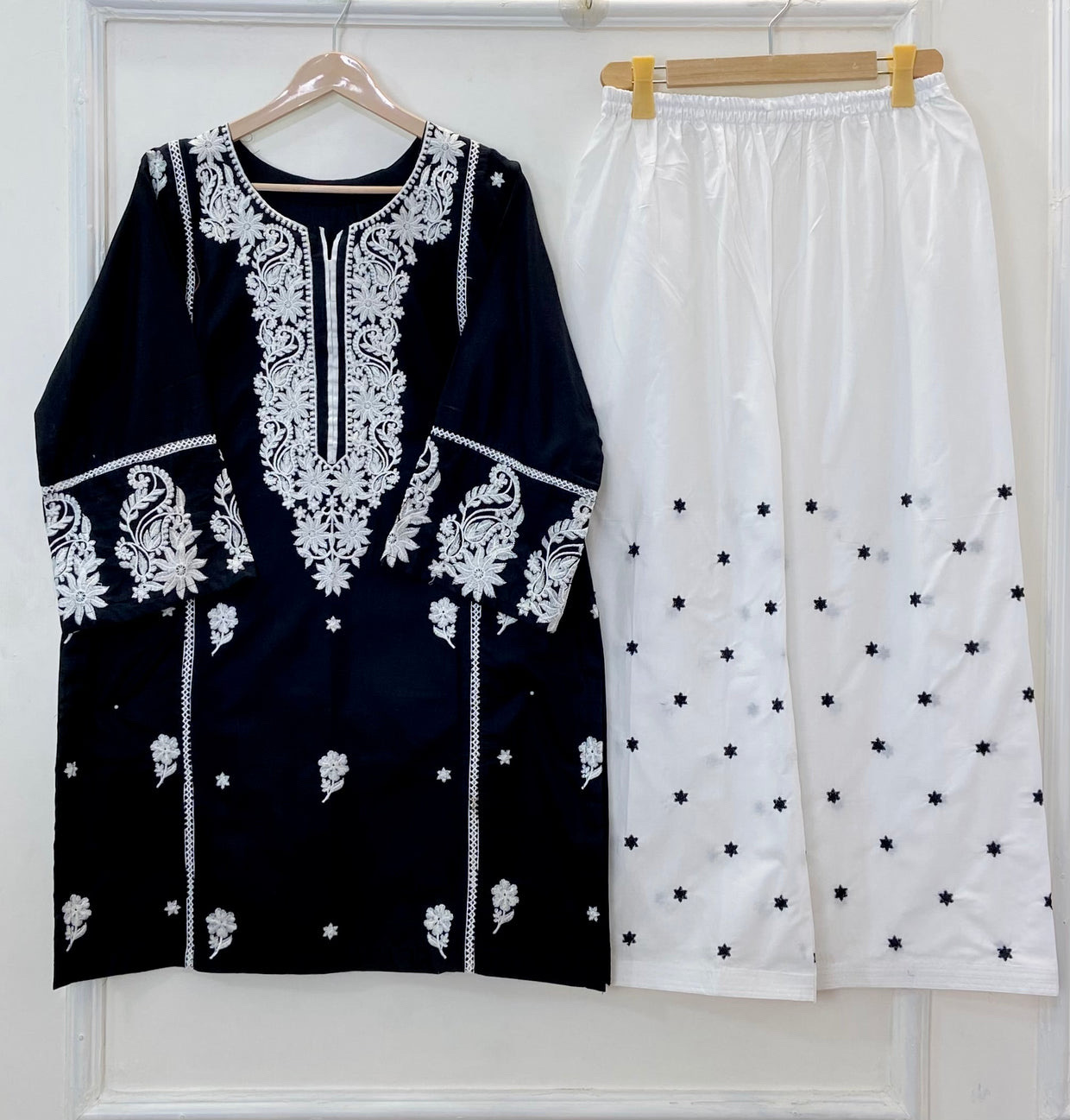 Contrasted Embroidered 2PC (Premium Cotton) - Image 2