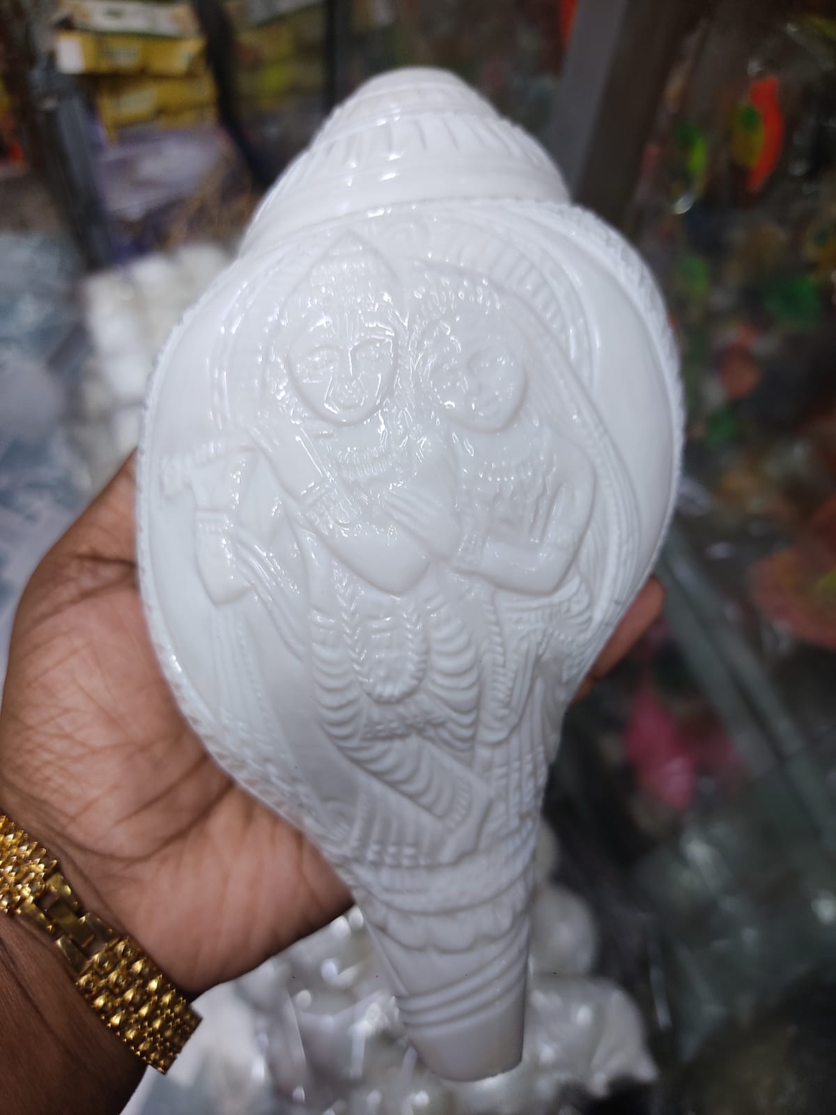 রাধাকৃষ্ণ বাদ্যশঙ্খ ১২ ইঞ্চি - Image 1