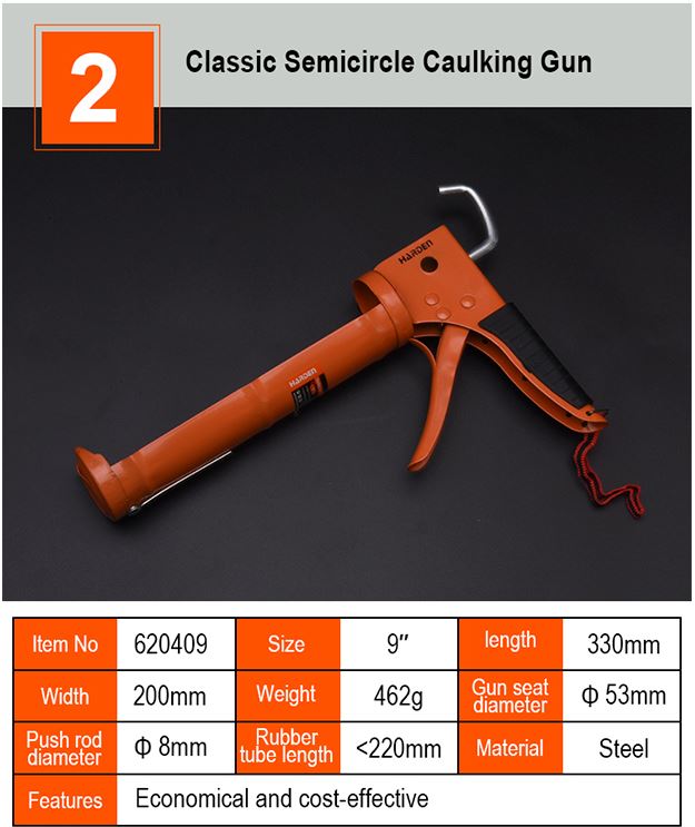 HARDEN 9" Caulking Gun, Silicon gun; Model: 620409_img_2