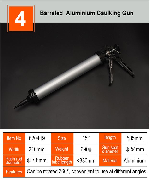 HARDEN 15" Professional Aluminium Caulking Gun | High-Thrust Sealant & Silicone Tool | Model: 620419_img_3