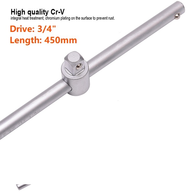 HARDEN 3/4" Drive T-Sliding Bar | 450mm Chrome Vanadium Steel | Mirror Chrome Finish | Model: 530653_img_1