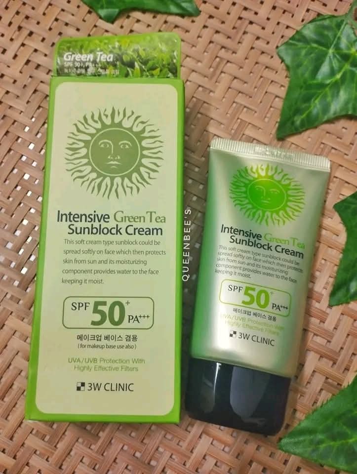 3W Clinic Intensive  Green Tea Sunblock Cream