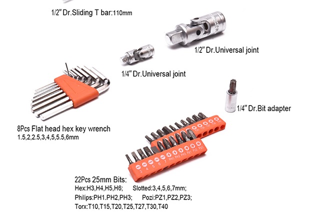 HARDEN 77 Pcs 1/2" & 1/4" Socket Set | Professional Automotive & Mechanical Tool Kit | Model: 510677_img_7