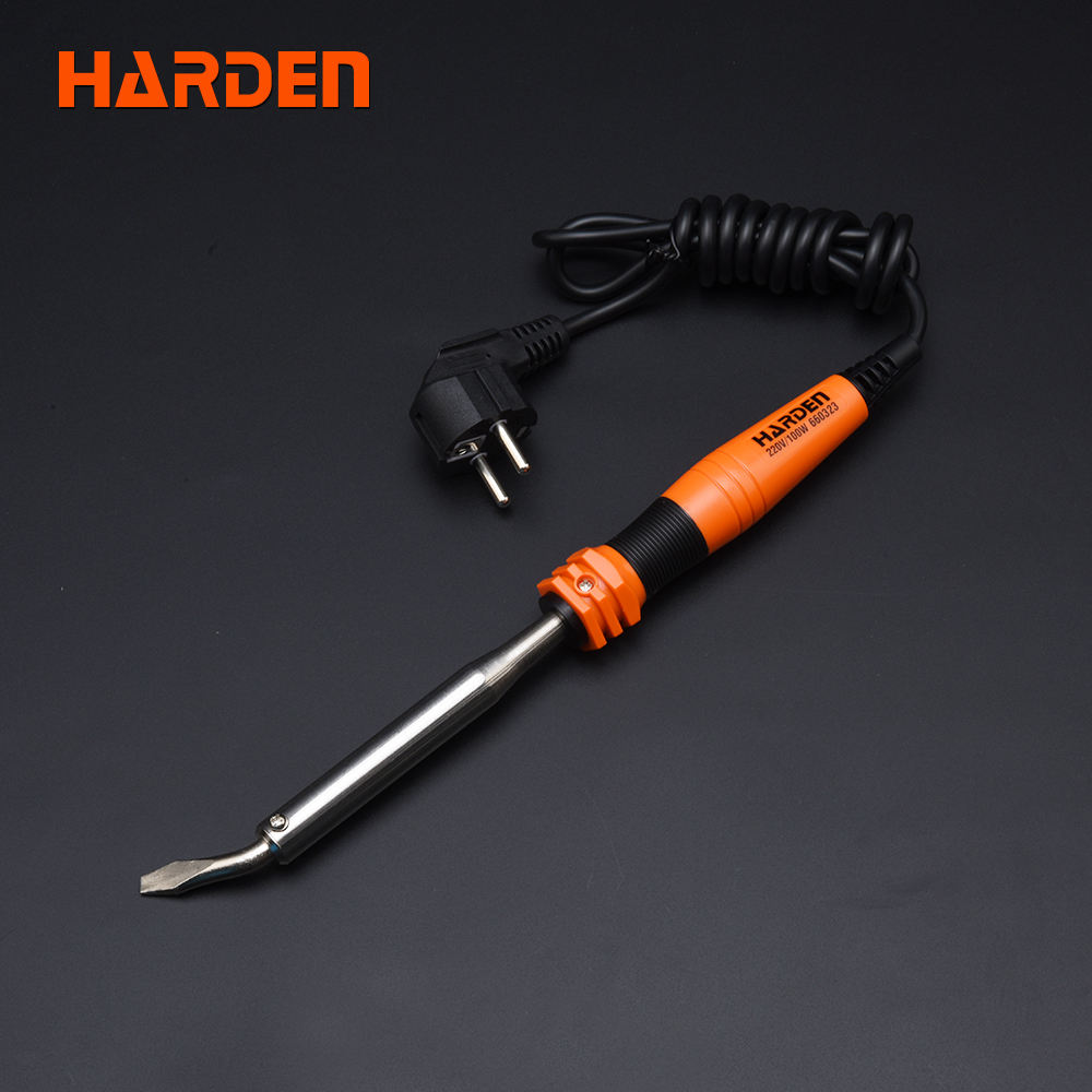 HARDEN 100W Heavy-Duty Soldering Iron | Thermo-Plastic Handle | European Plug | Model: 660323