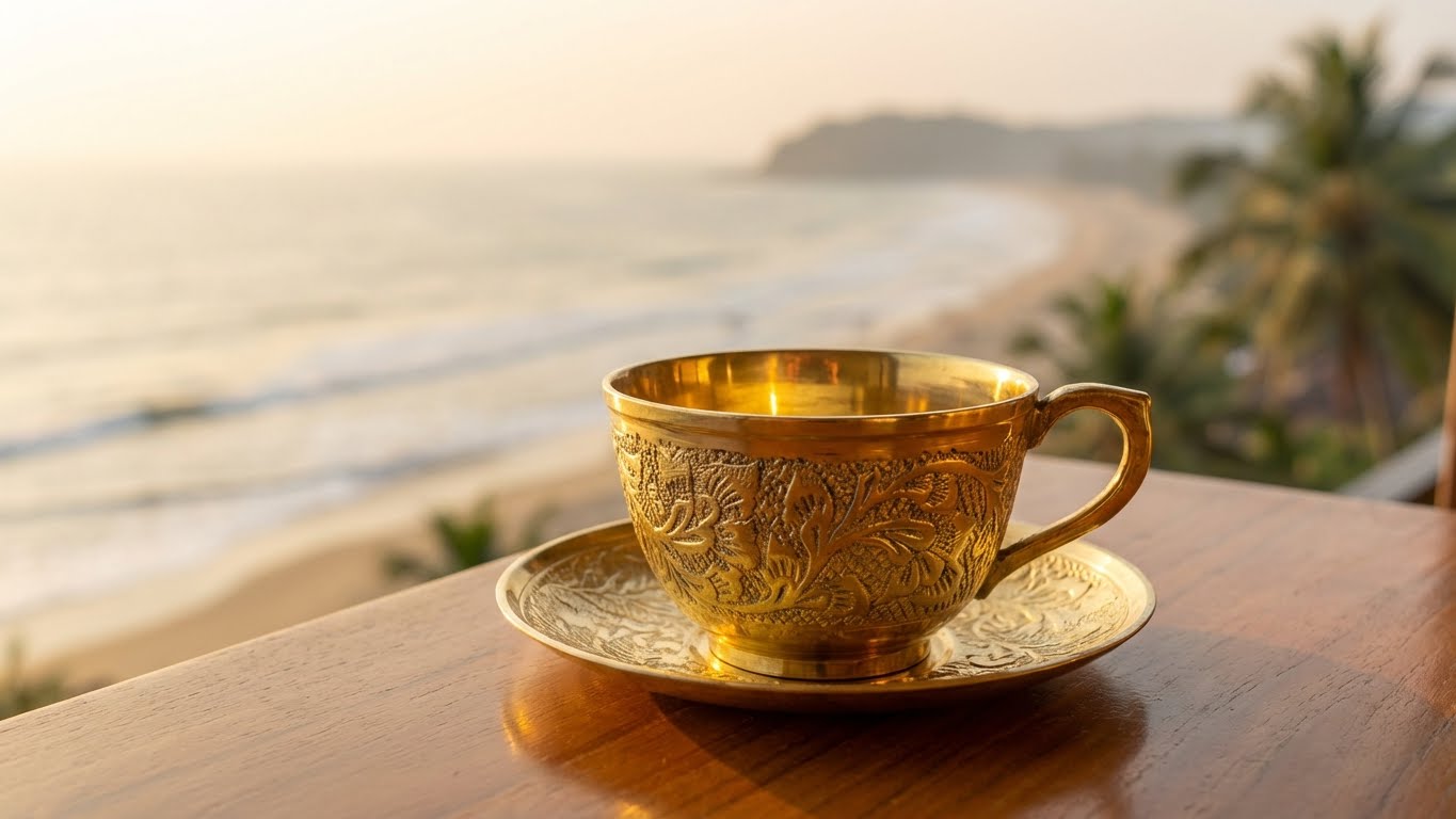 পিতলের তৈরি কাপ পিরিচ ০২_img_0