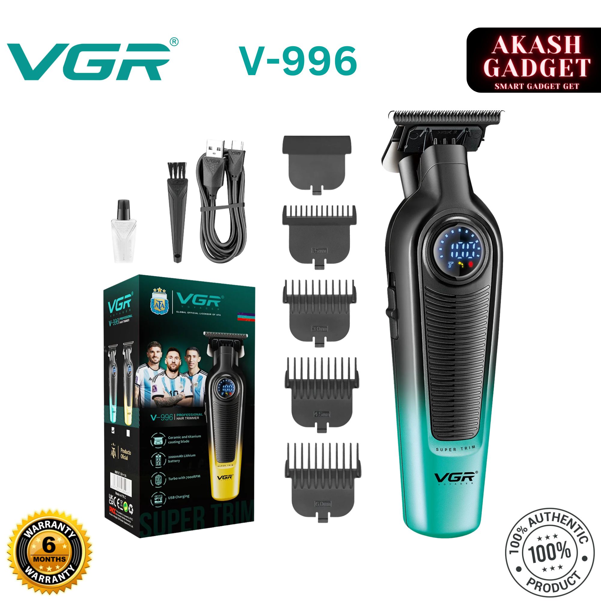 VGR V-996 Rechargeable Professional Hair Clipper and Trimmer For Men_img_0