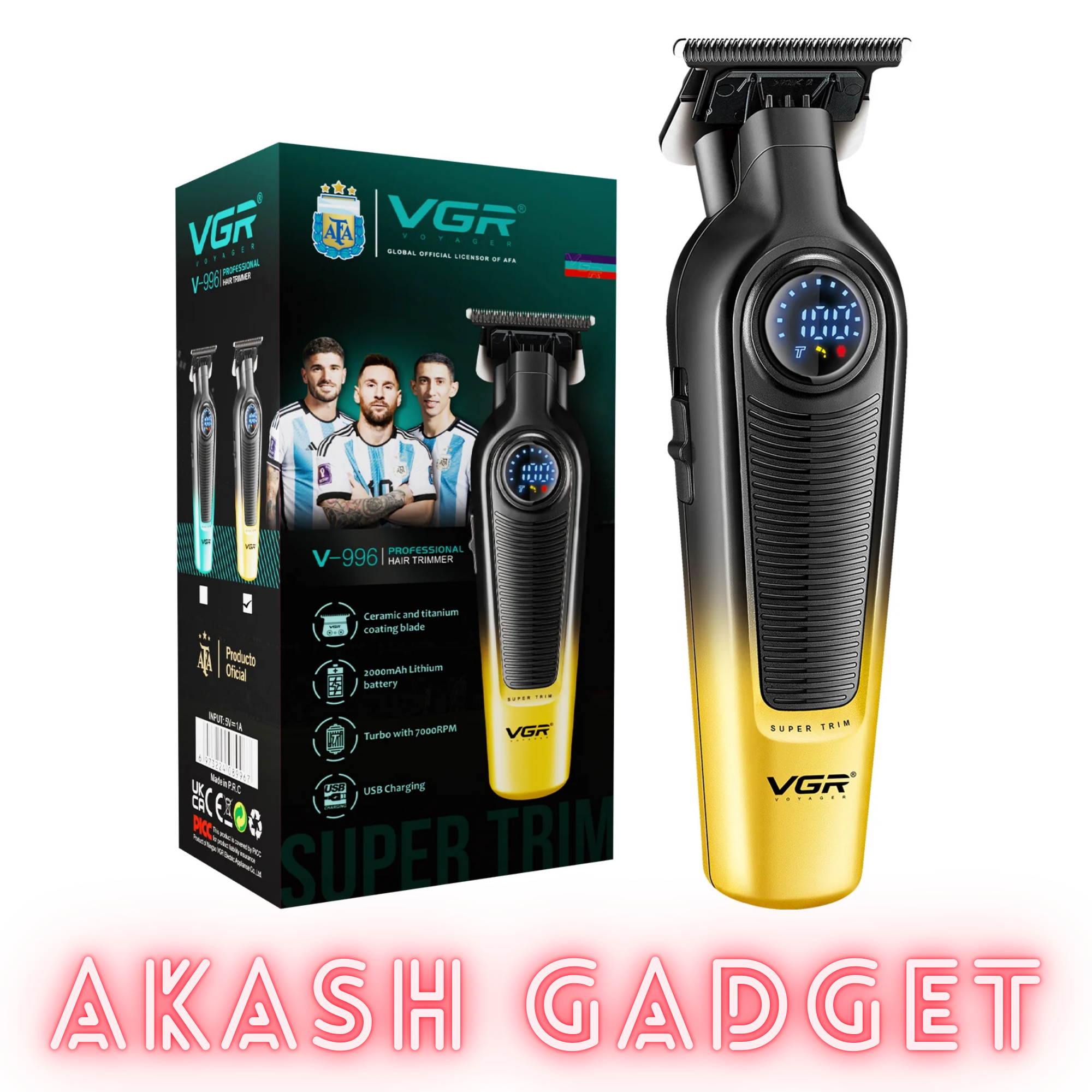 VGR V-996 Rechargeable Professional Hair Clipper and Trimmer For Men_img_16