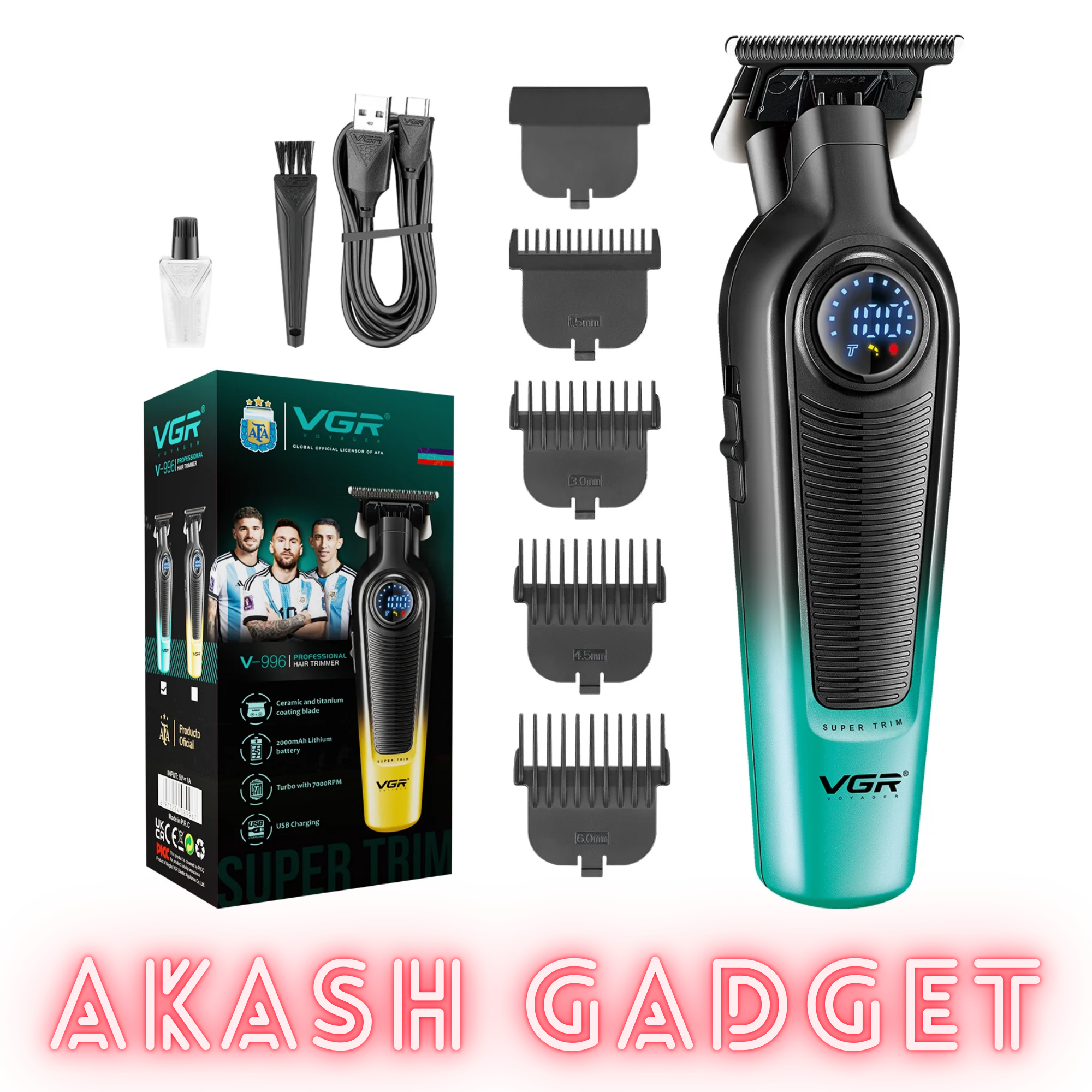 VGR V-996 Rechargeable Professional Hair Clipper and Trimmer For Men